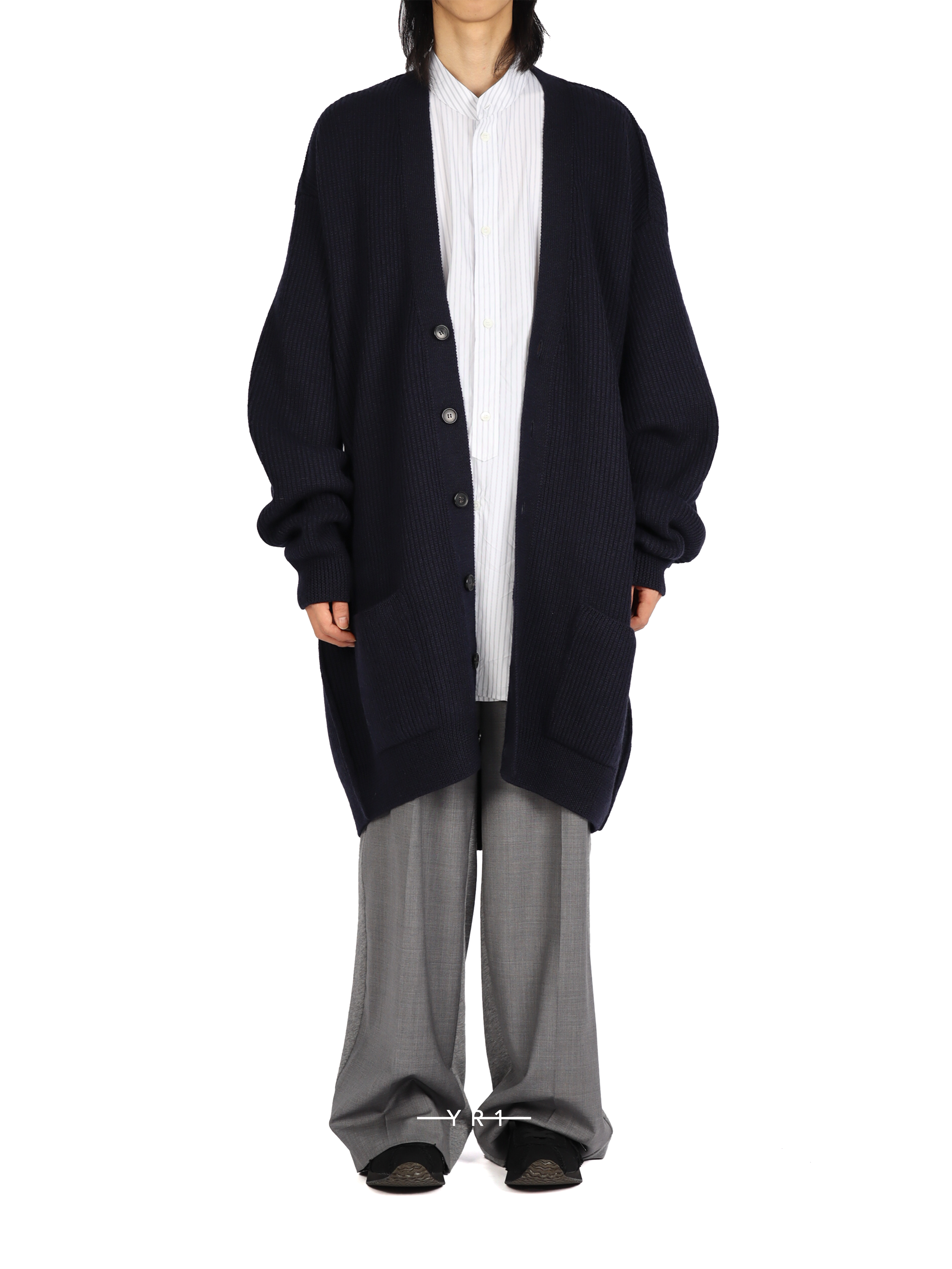 Long Cardigan-Blue HED MAYNER