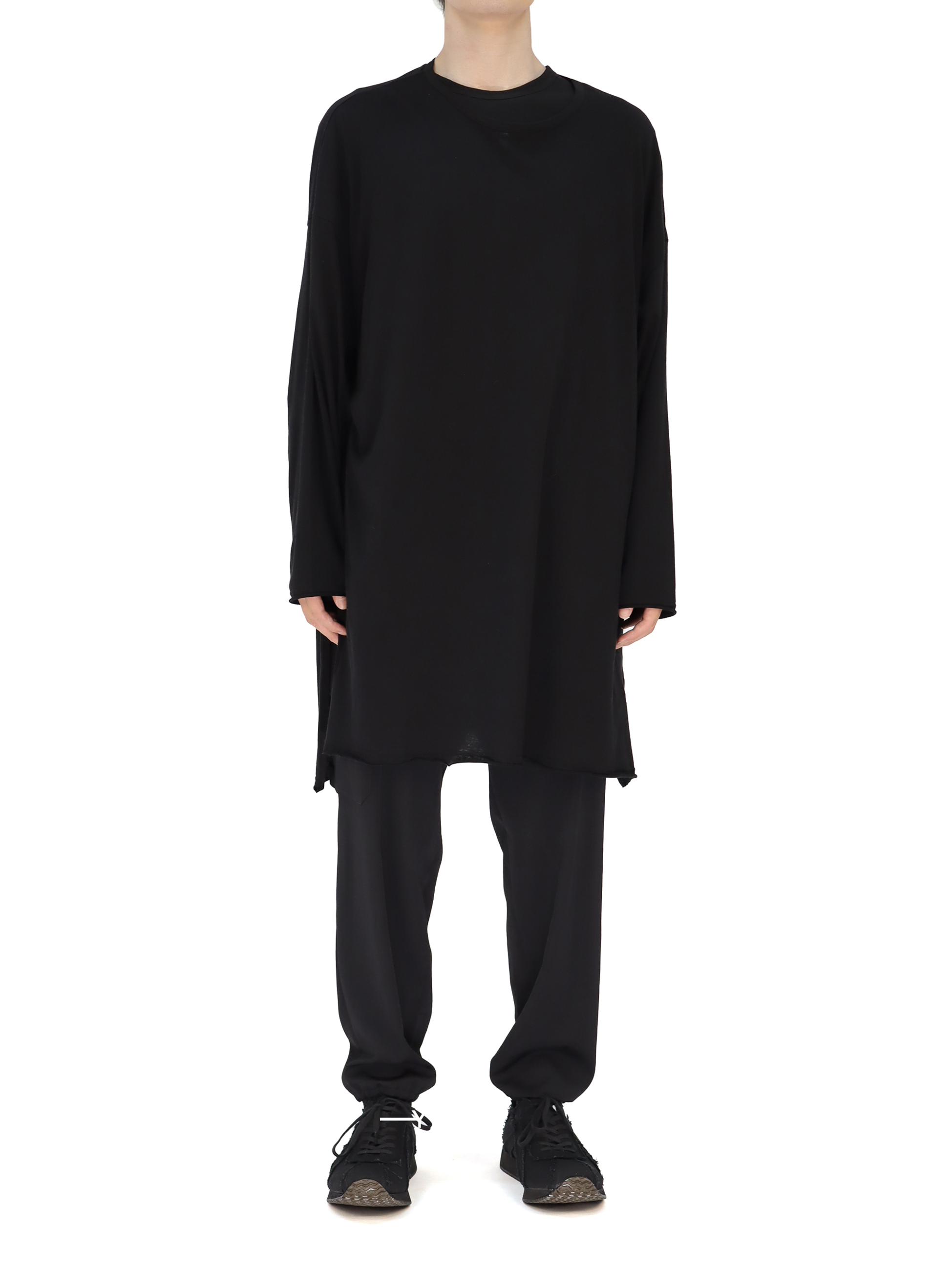 Big Round Neck Long Slv T YOHJI YAMAMOTO