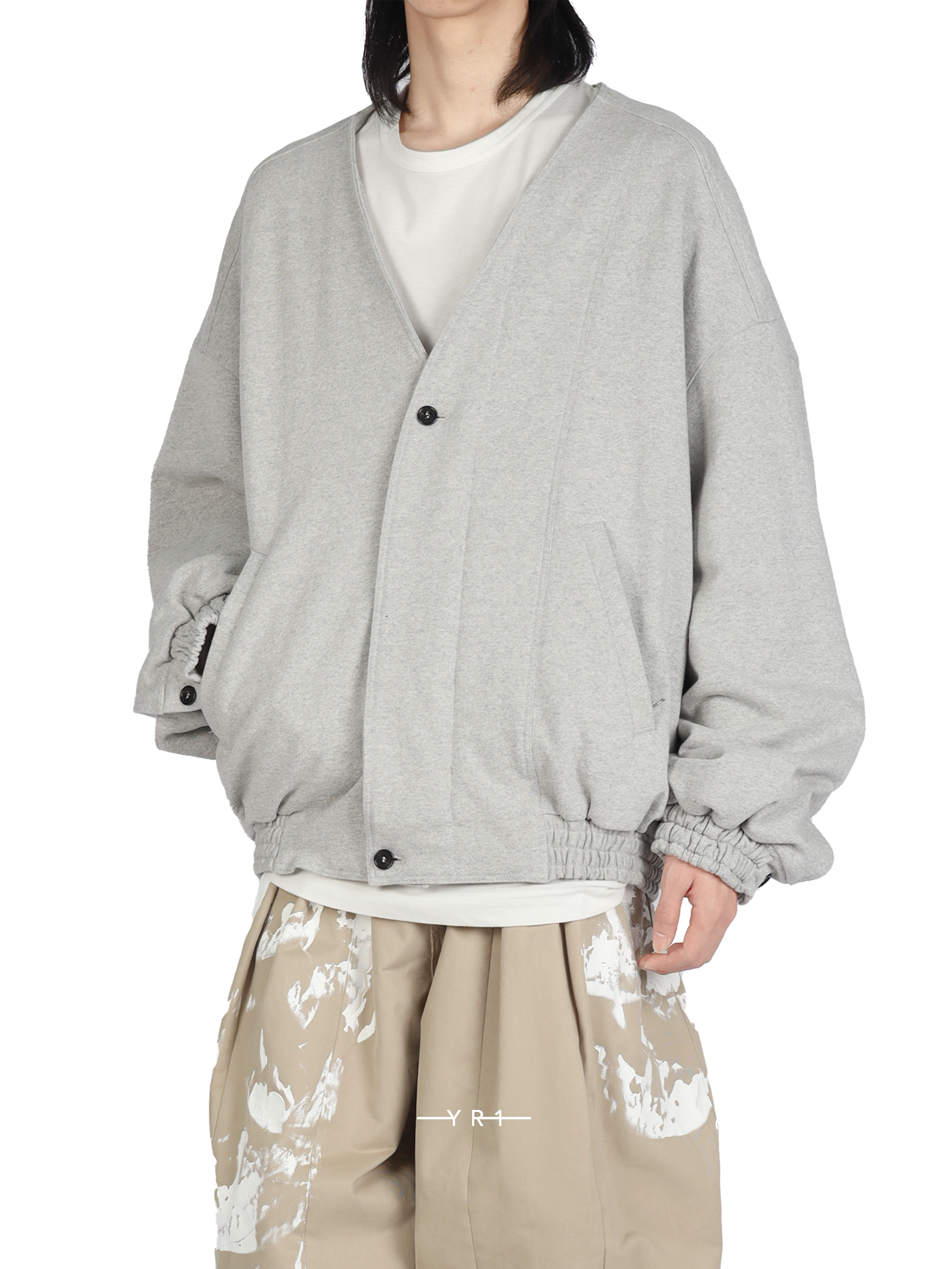 Embroidered Sweatshirt-Medium Grey HED MAYNER