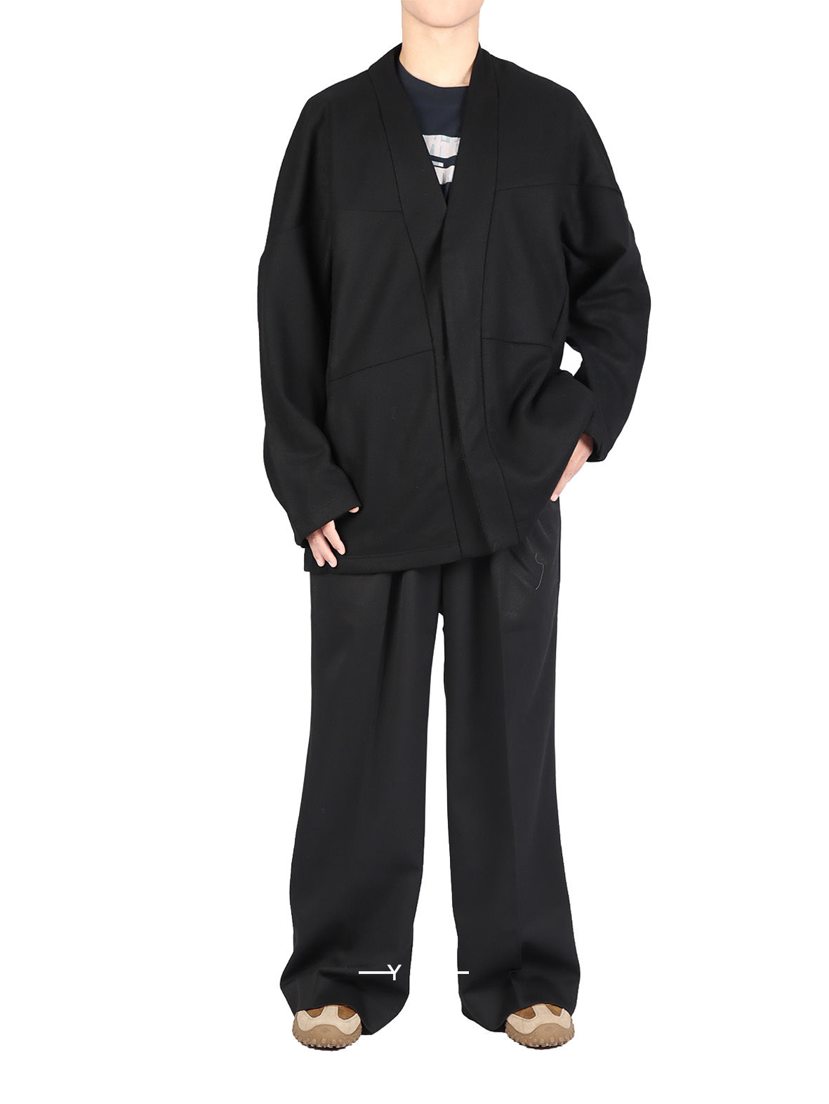 White Mountaineering Wool Melton Cardigan 3