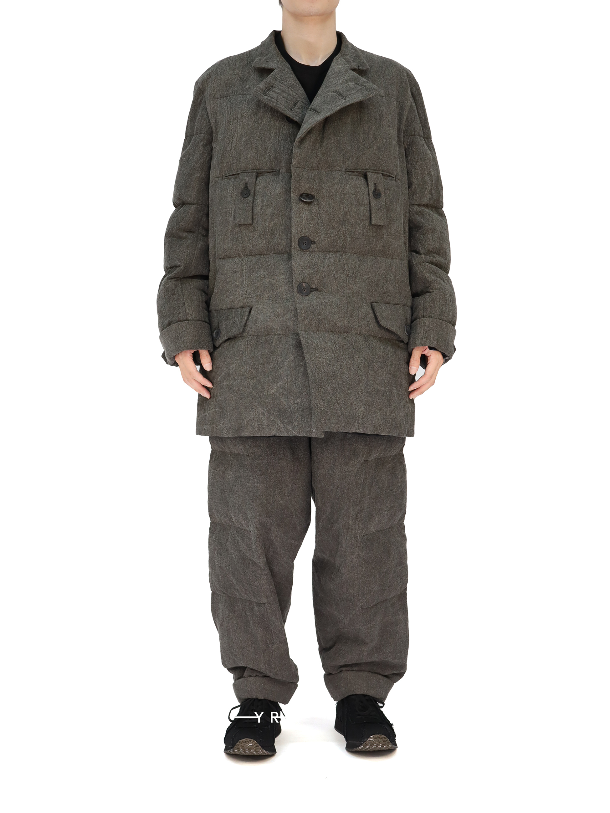 Horizontal Padded Long Jacket YOHJI YAMAMOTO