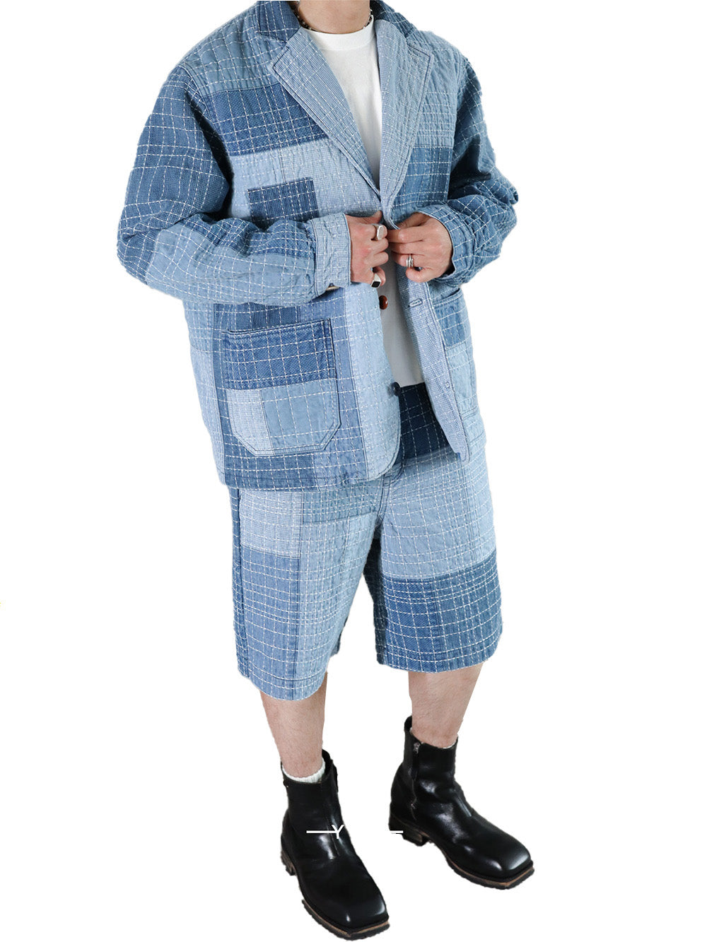 Sashiko Lapel Jacket 7Yr Wash FDMTL