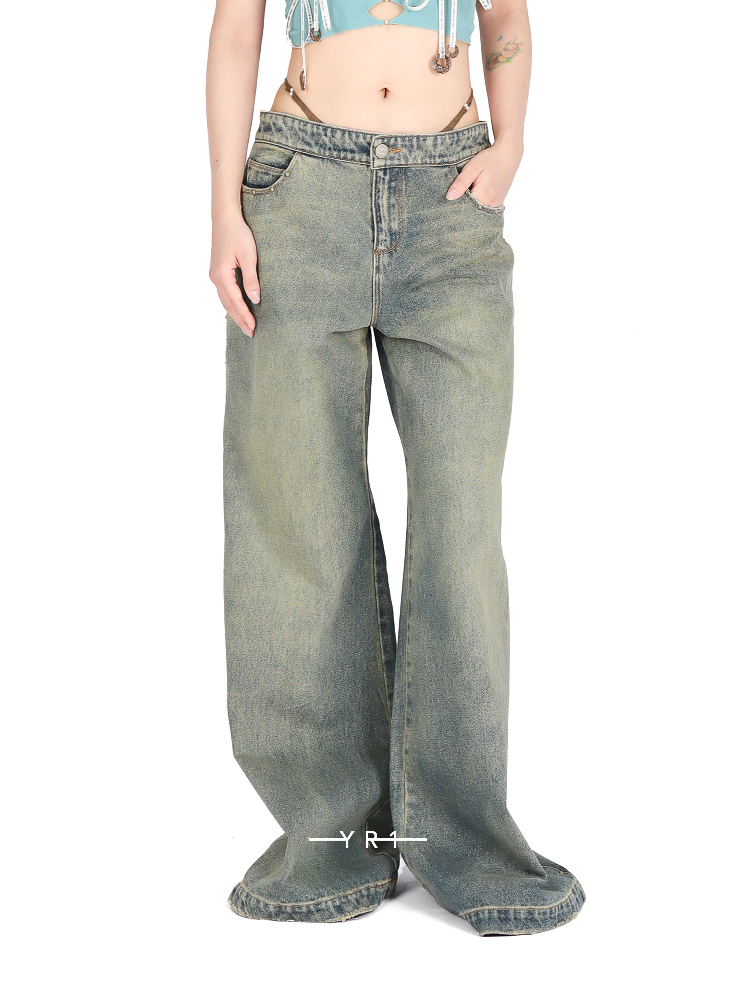 Baggy G-String Rivets Jeans RUI BUILT