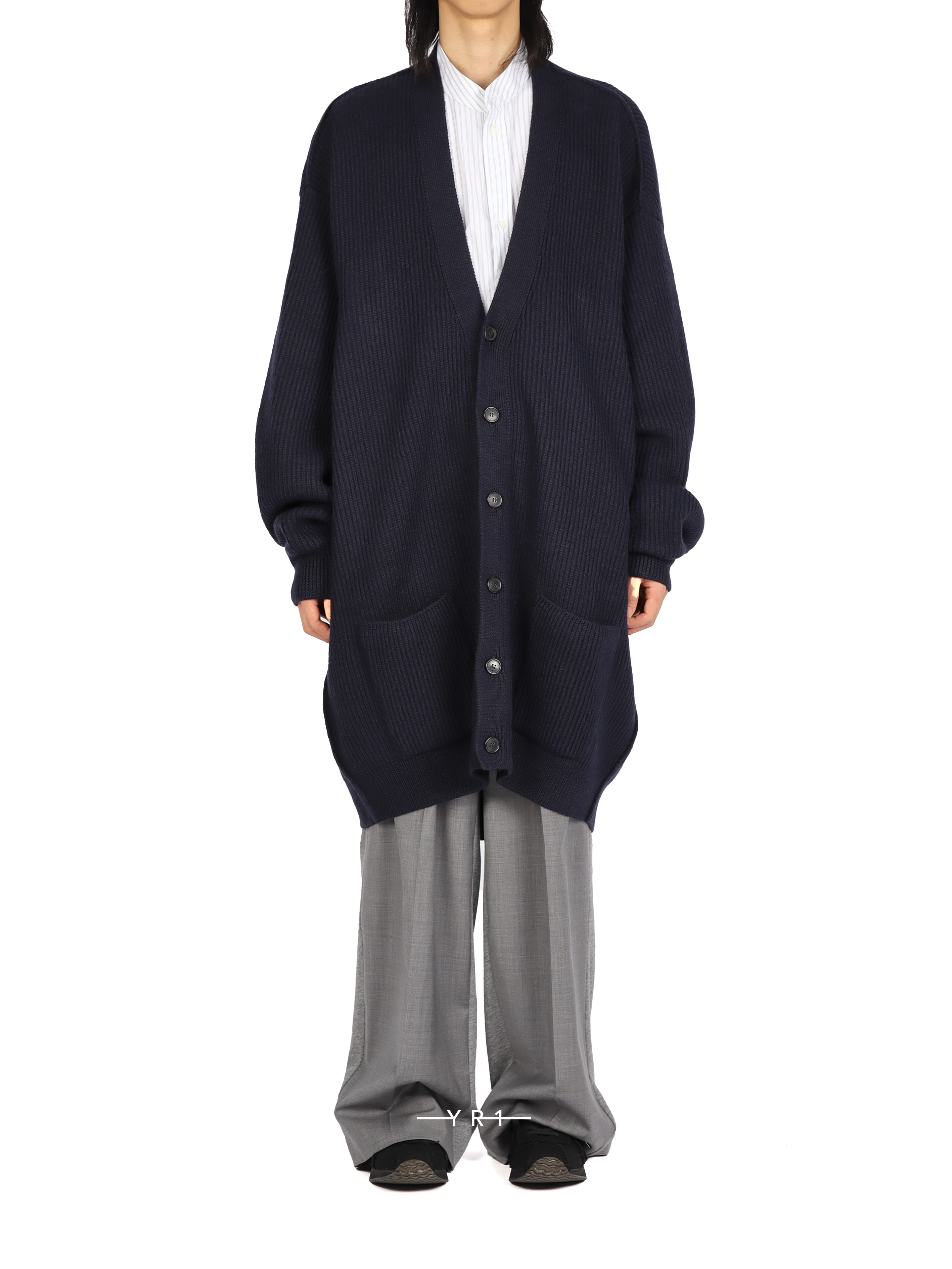 Long Cardigan-Blue HED MAYNER