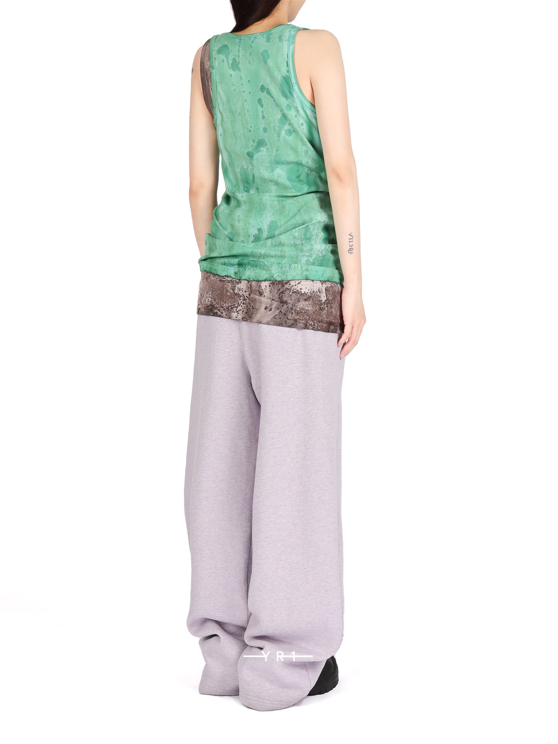 Mud / Mint Cotton Tank Top SERAPIS