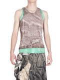 Mud / Mint Cotton Tank Top SERAPIS