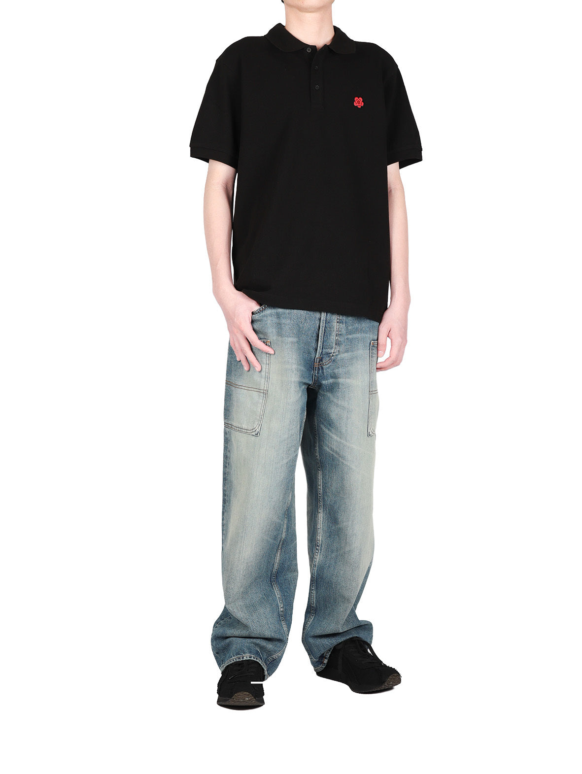 Gots Boke Flower Embr'd Slim Polo KENZO