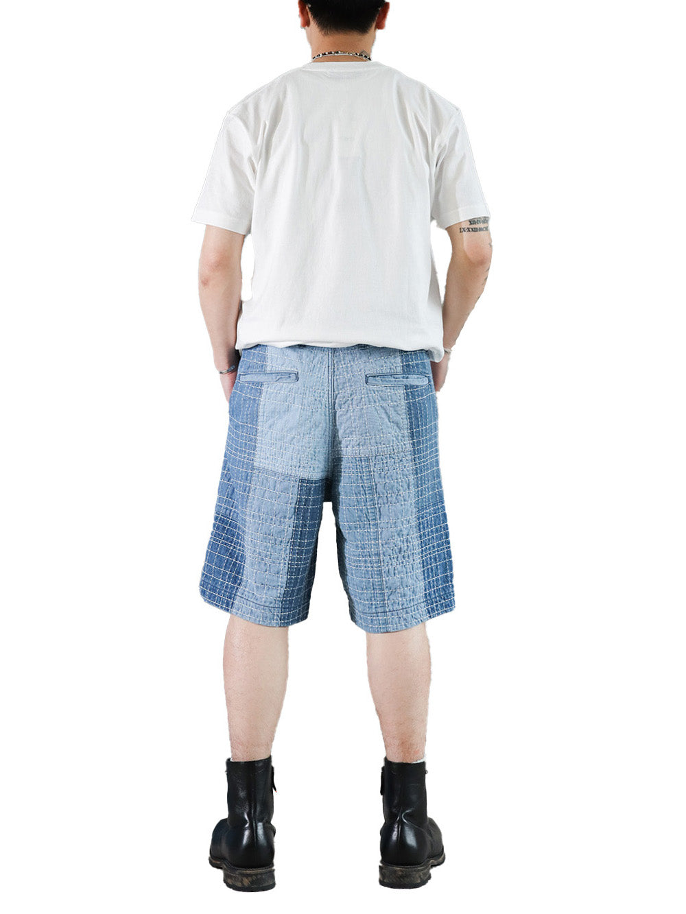 Sashiko Patchwork Short Pants 7Yr Wash FDMTL