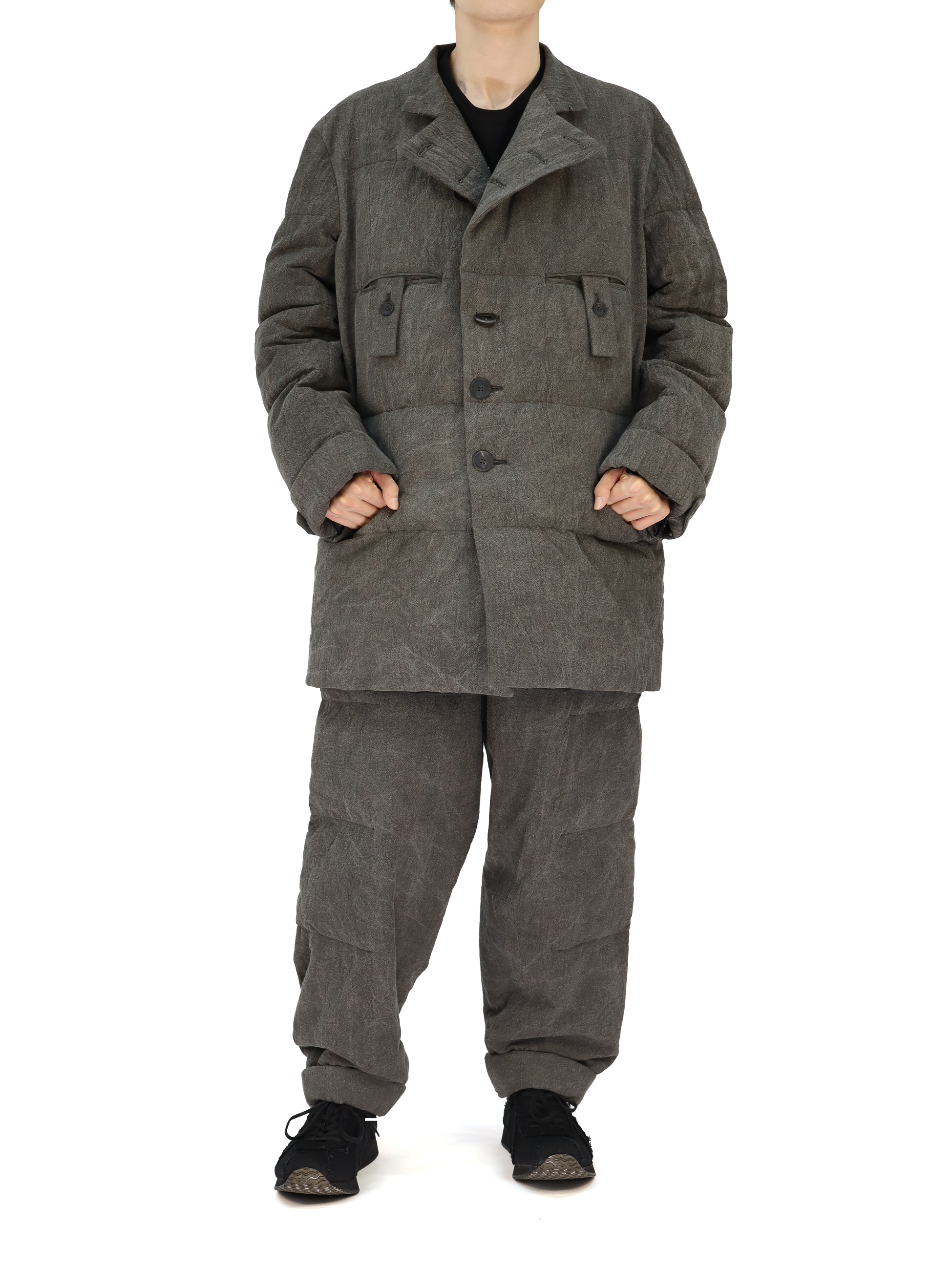 Horizontal Padded Long Jacket YOHJI YAMAMOTO