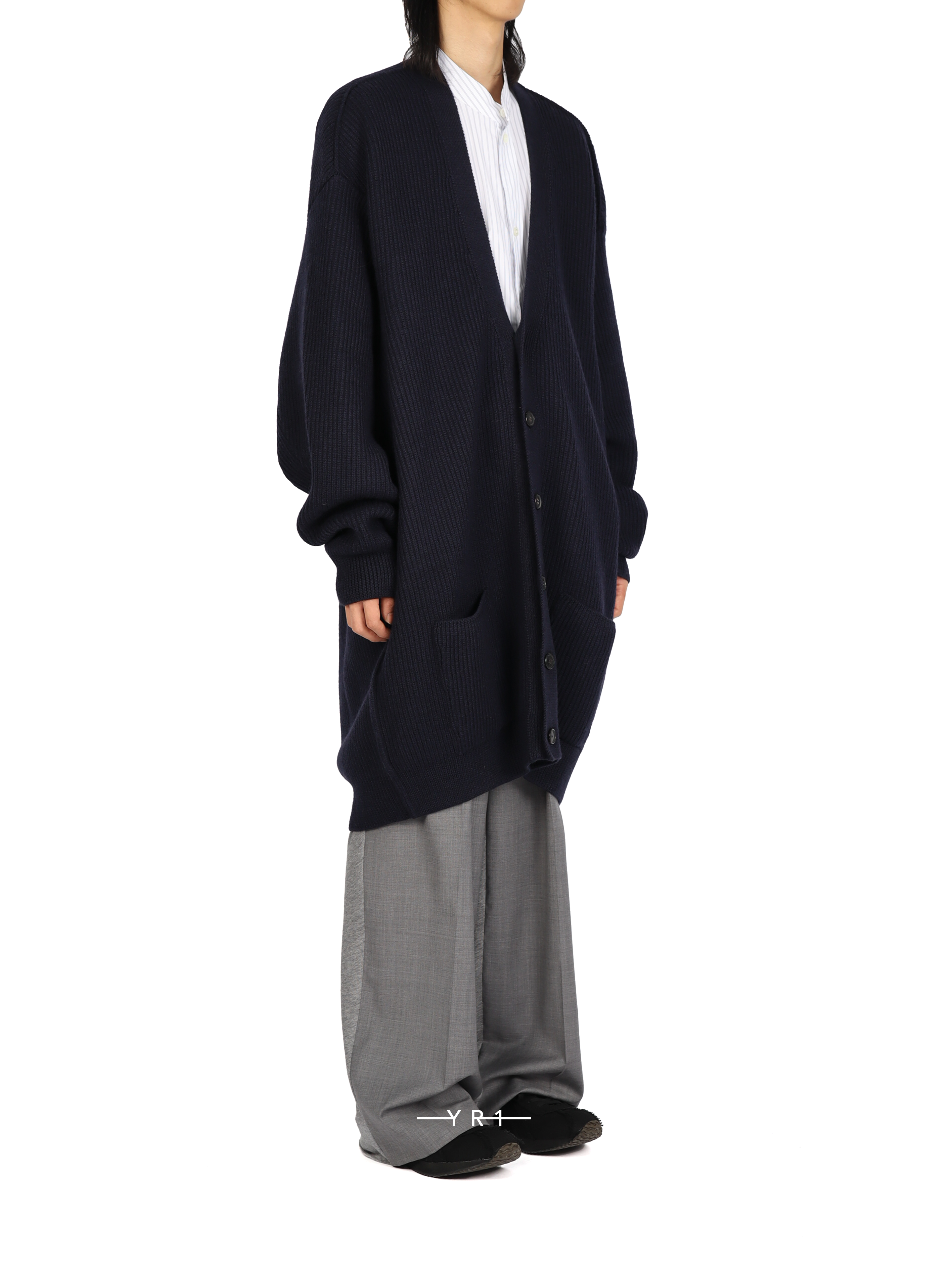 Long Cardigan-Blue HED MAYNER