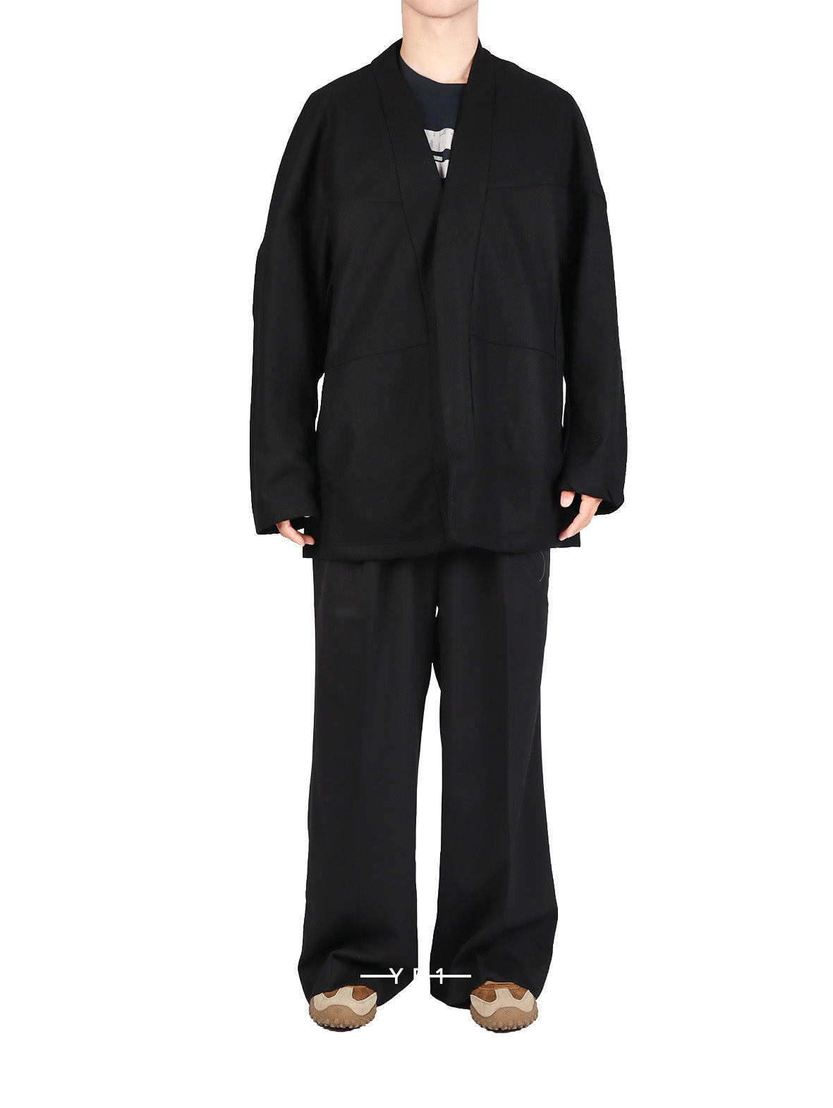 White Mountaineering Wool Melton Cardigan 2