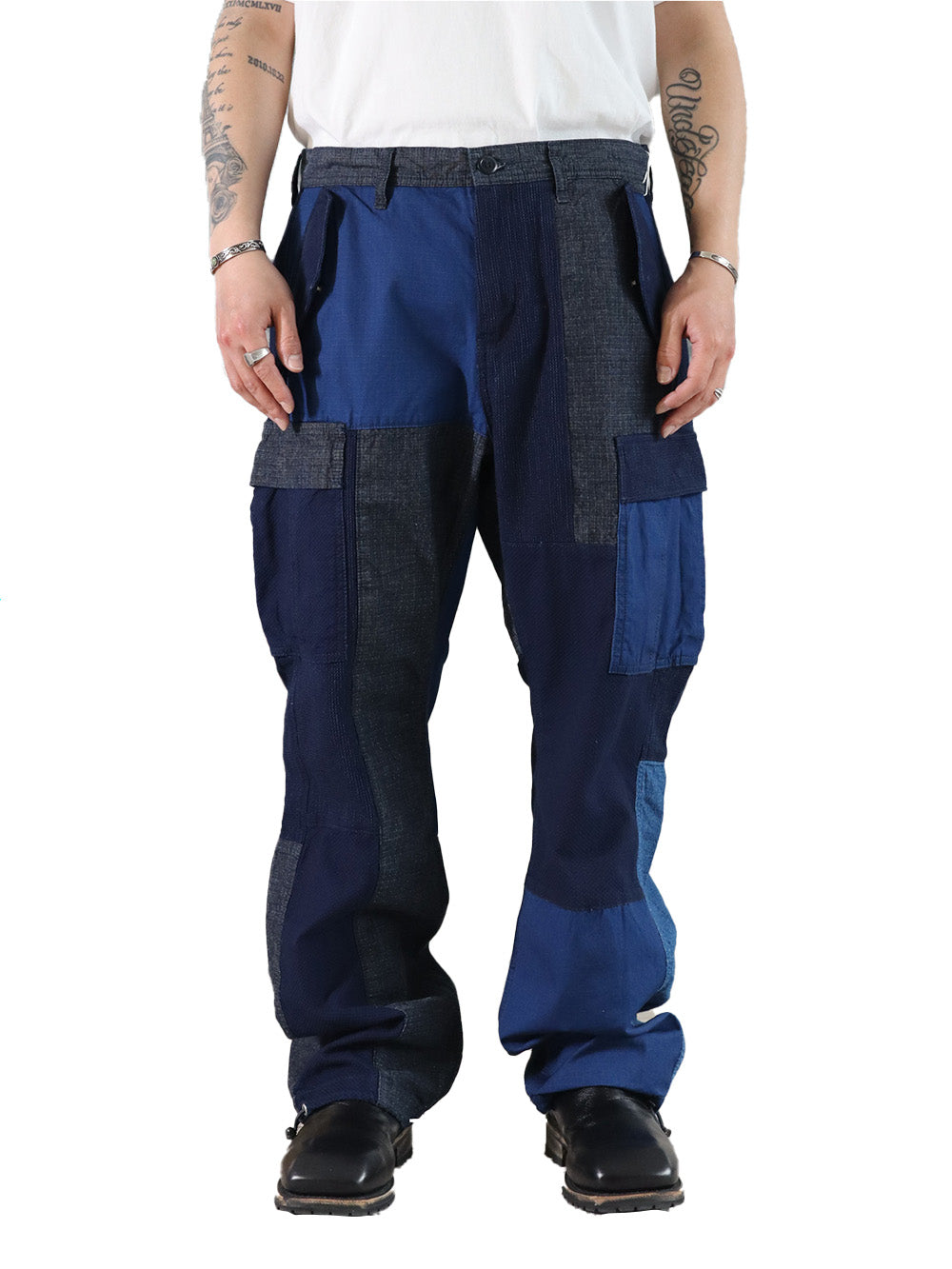 Patchwork Cargo Pants Rinse FDMTL