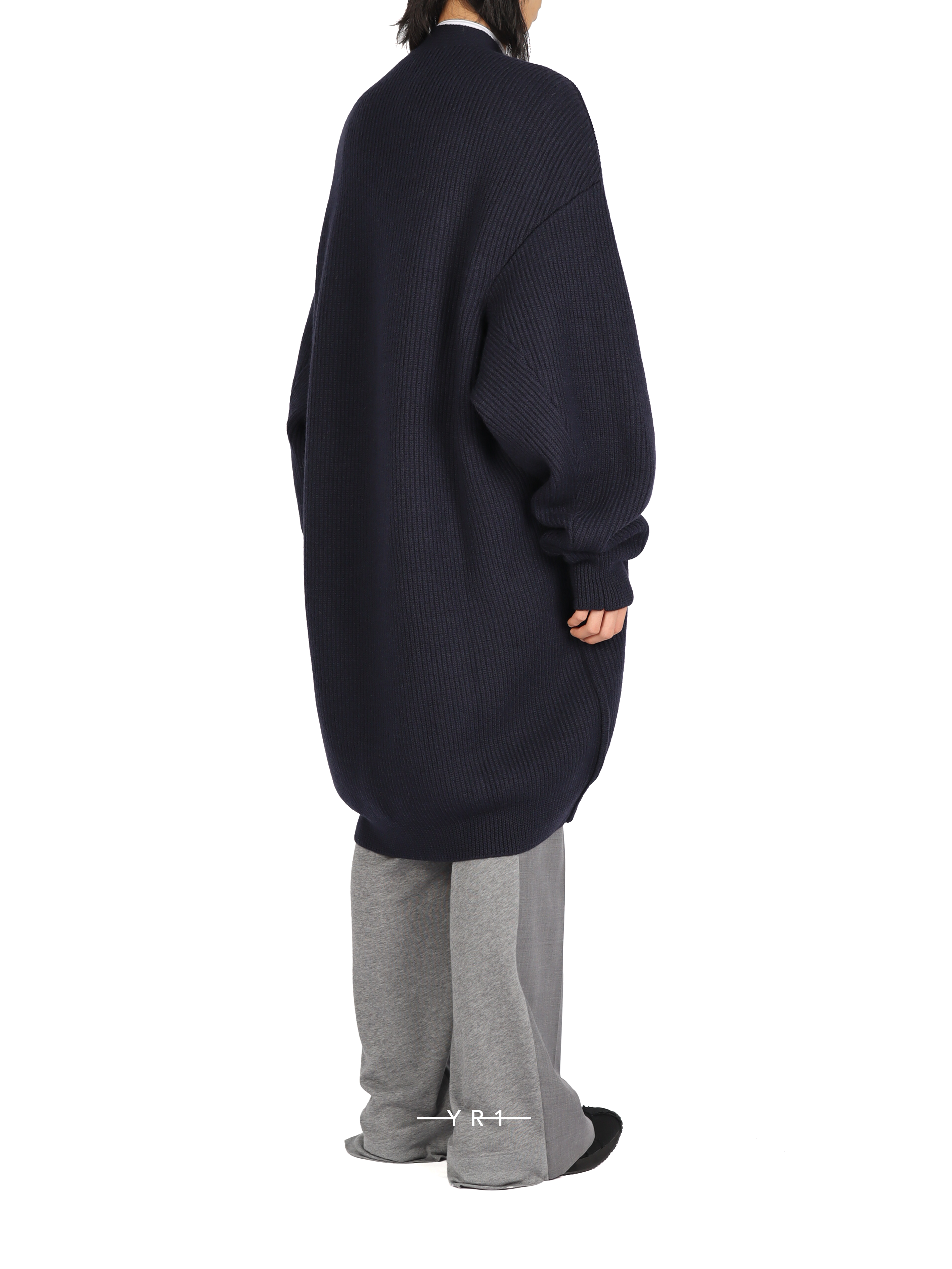 Long Cardigan-Blue HED MAYNER