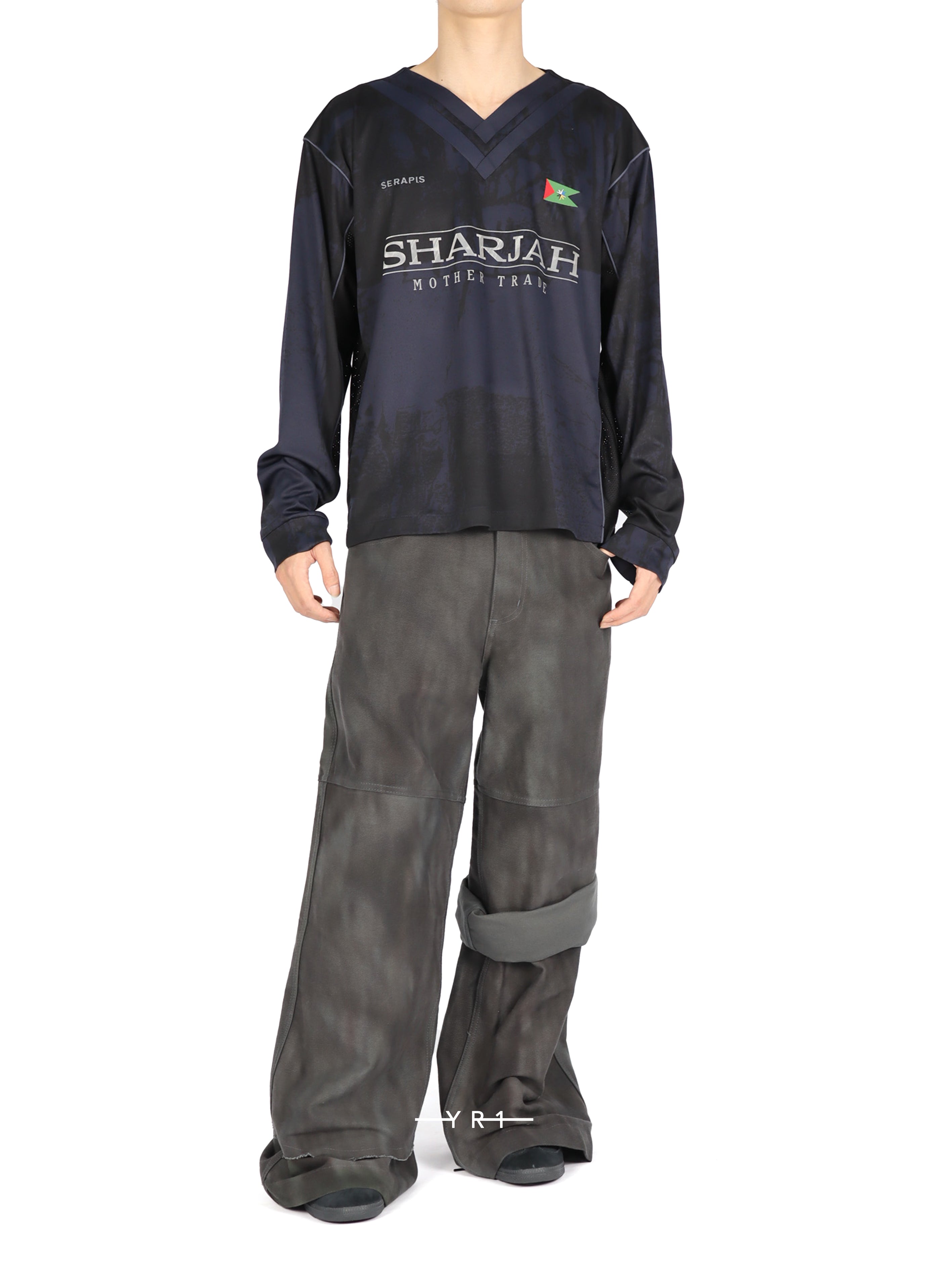 Printed Scrunch Layered Sailor Pants SERAPIS