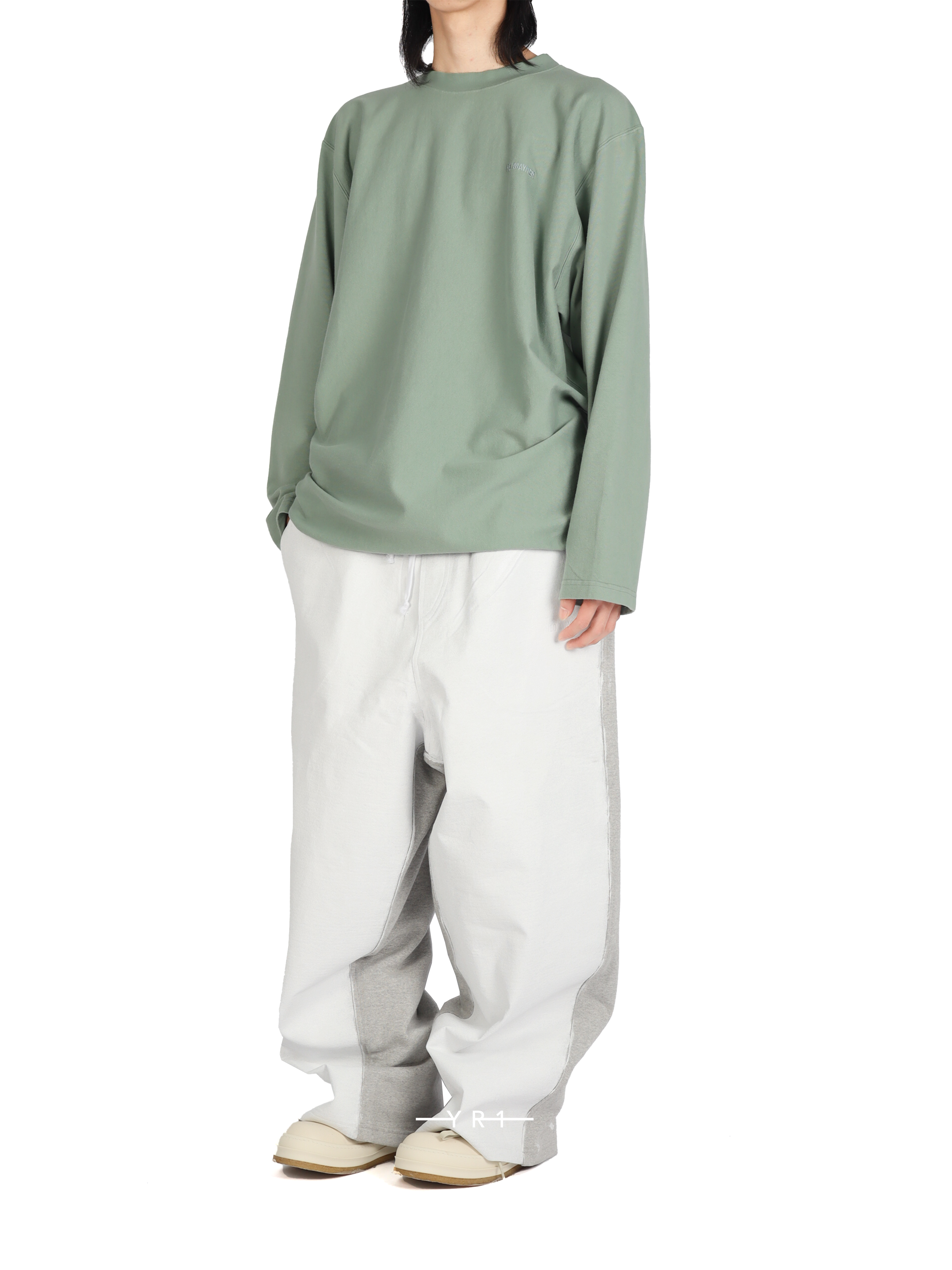 Embroidered End Painted Pants-Medium Grey HED MAYNER