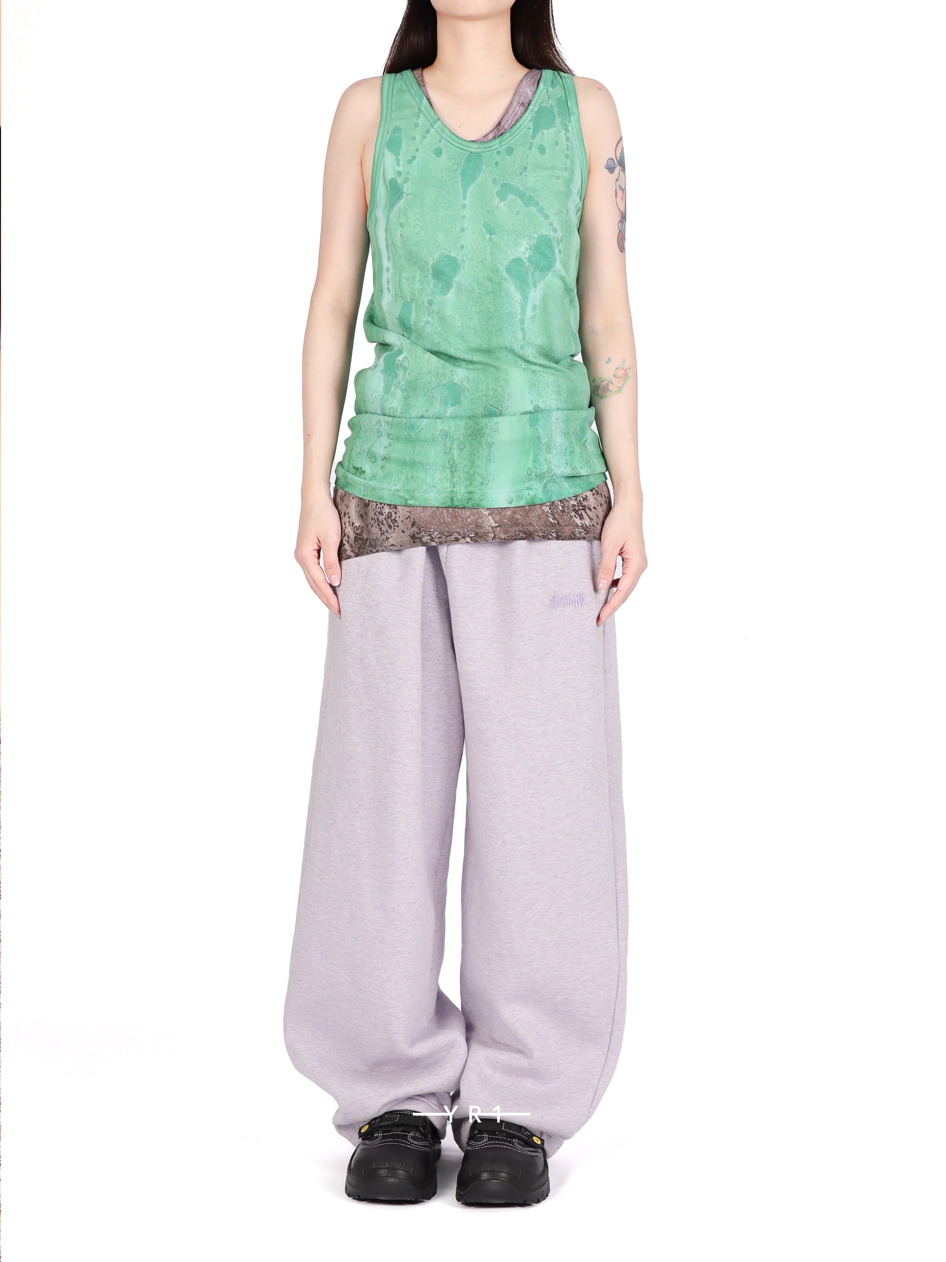 Mud / Mint Cotton Tank Top SERAPIS