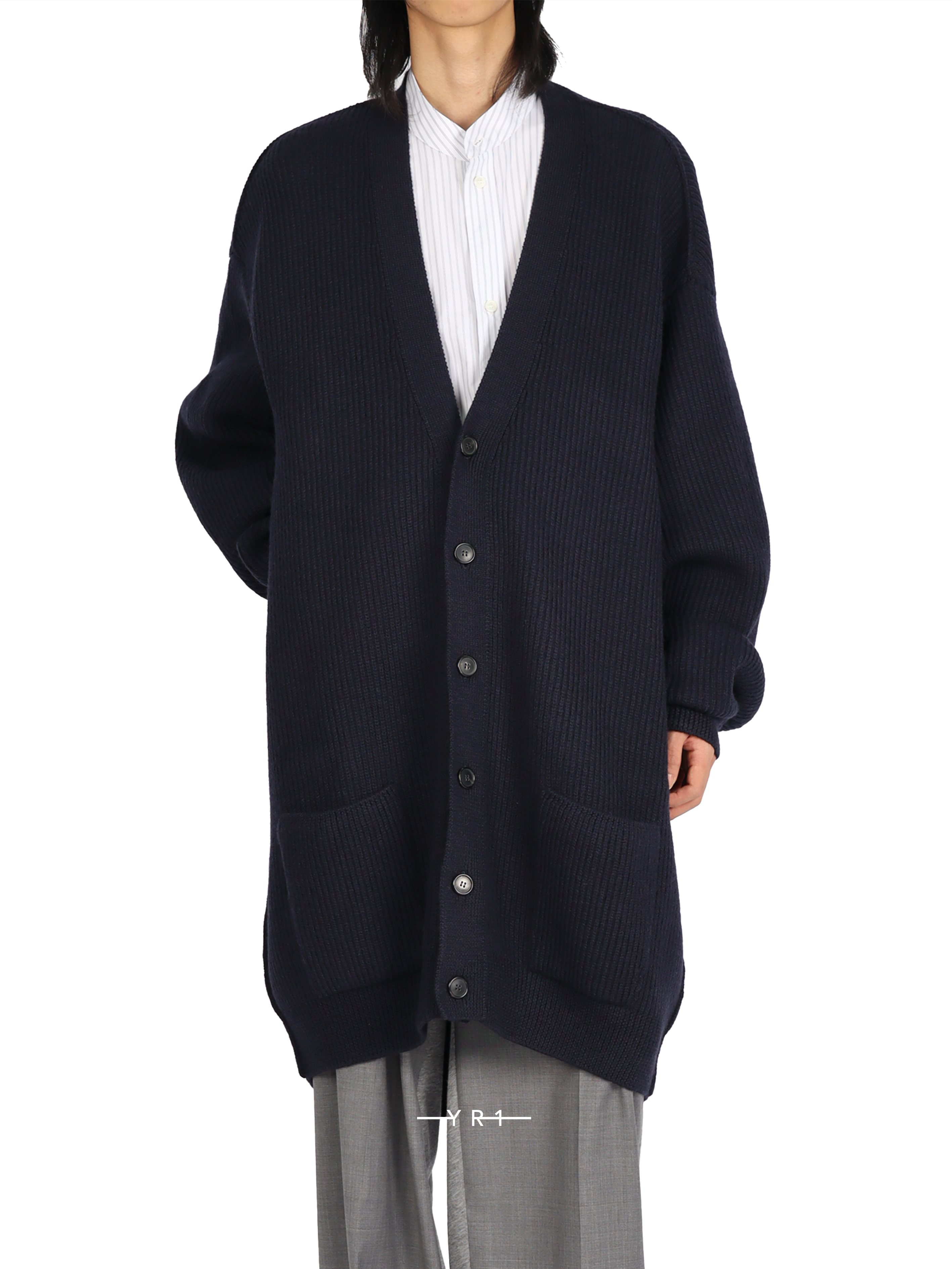 Long Cardigan-Blue HED MAYNER