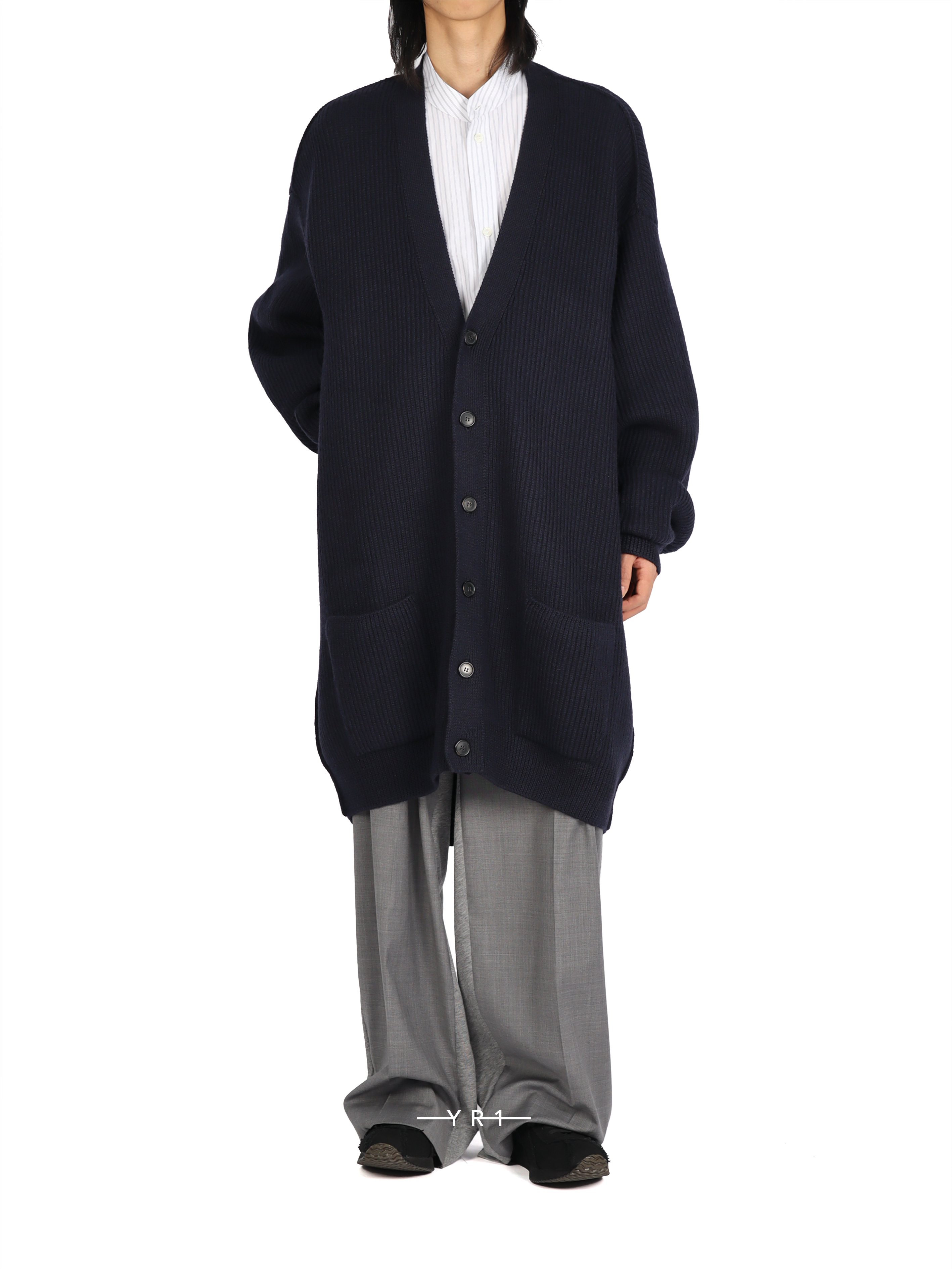 Long Cardigan-Blue HED MAYNER