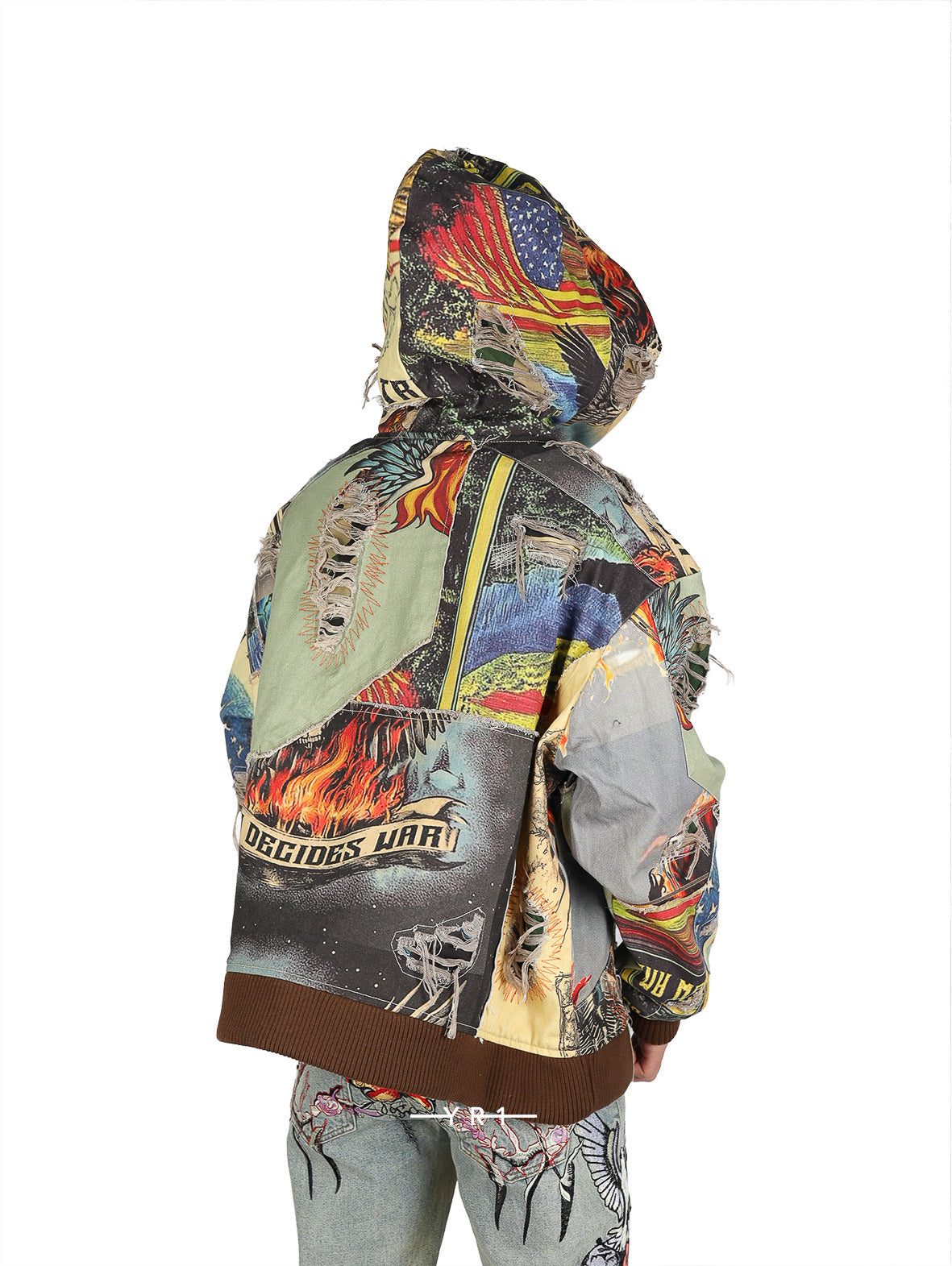 Vintage Zip Up WHO DECIDES WAR