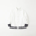 Wide Gusset Sleeve Box Stripe Shirt WHITE MOUNTAINEERING