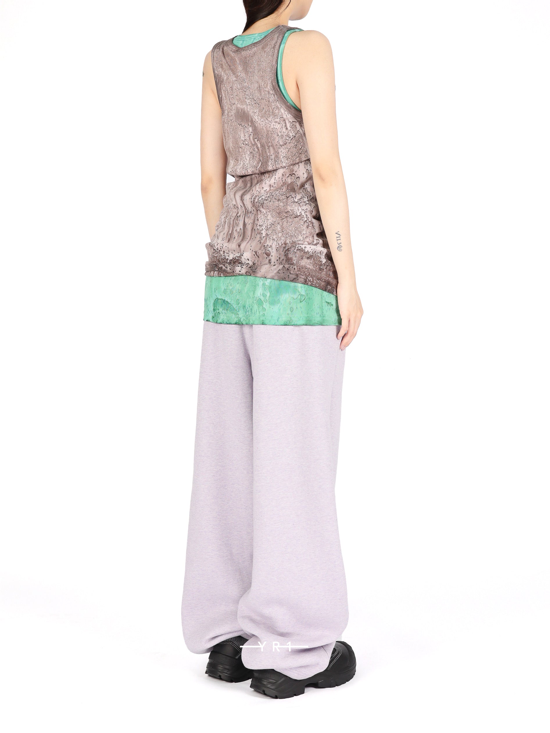 Mud / Mint Cotton Tank Top SERAPIS