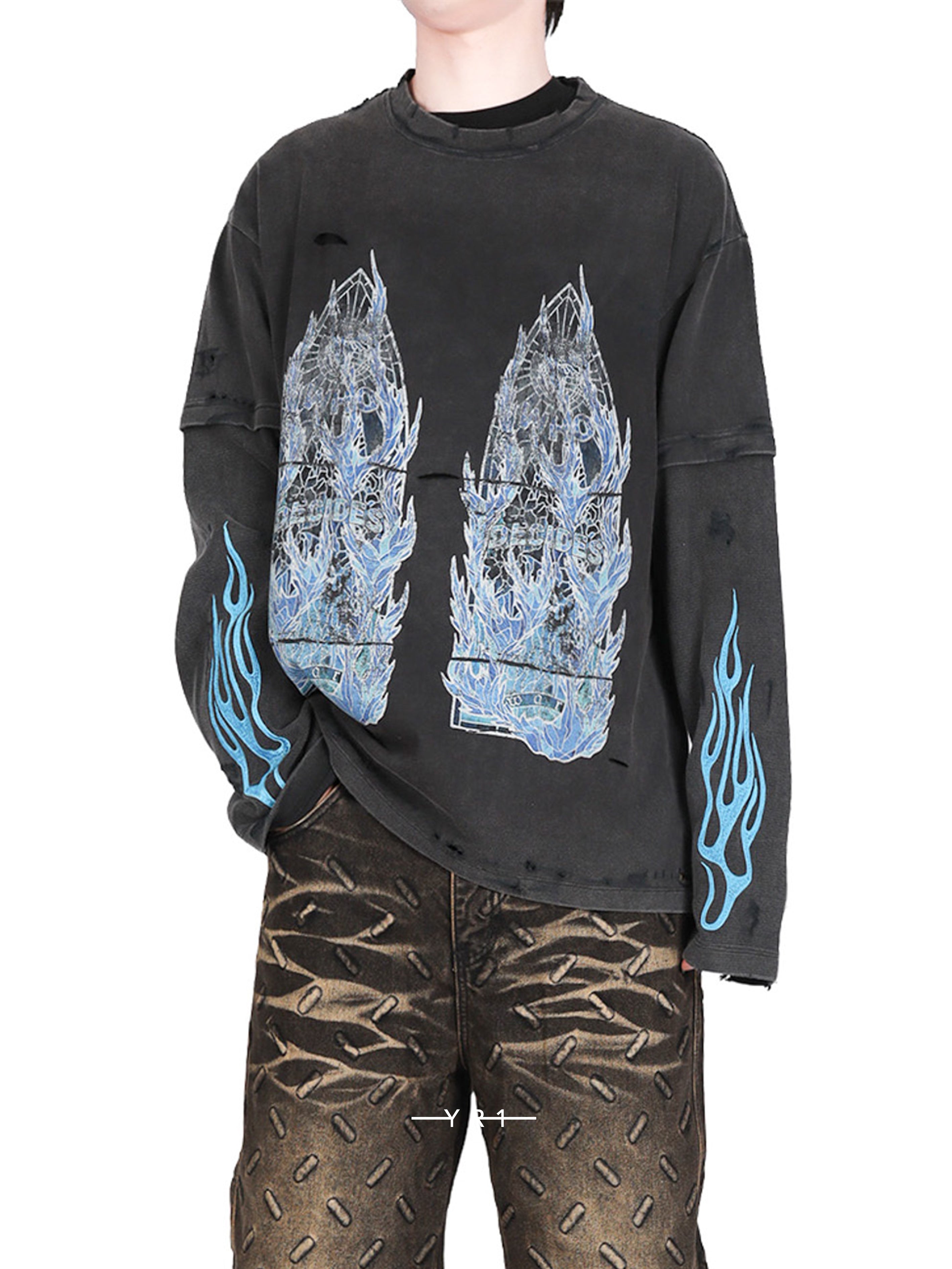 Flame Glass Double Jersey WHO DECIDES WAR