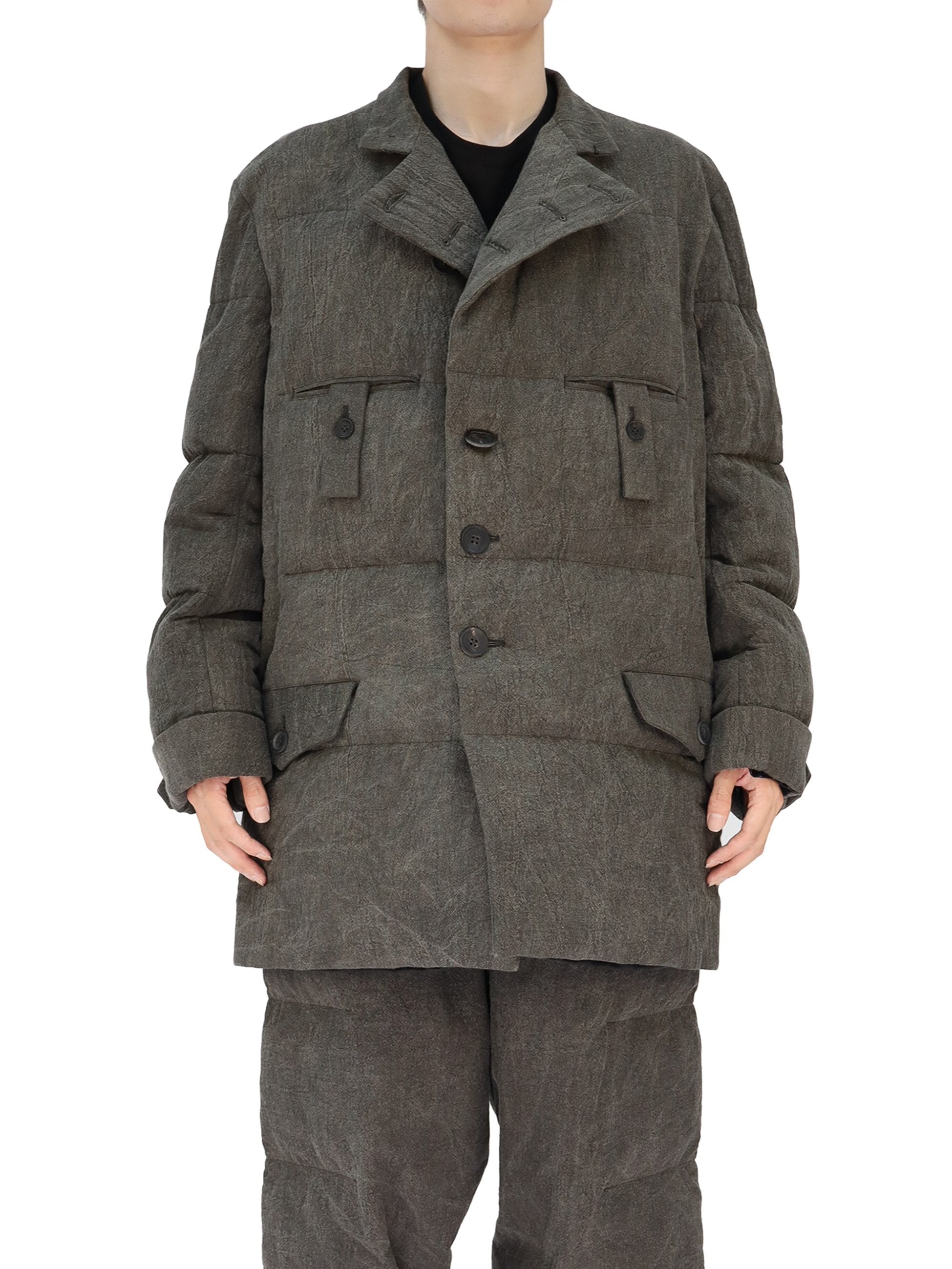 Horizontal Padded Long Jacket YOHJI YAMAMOTO