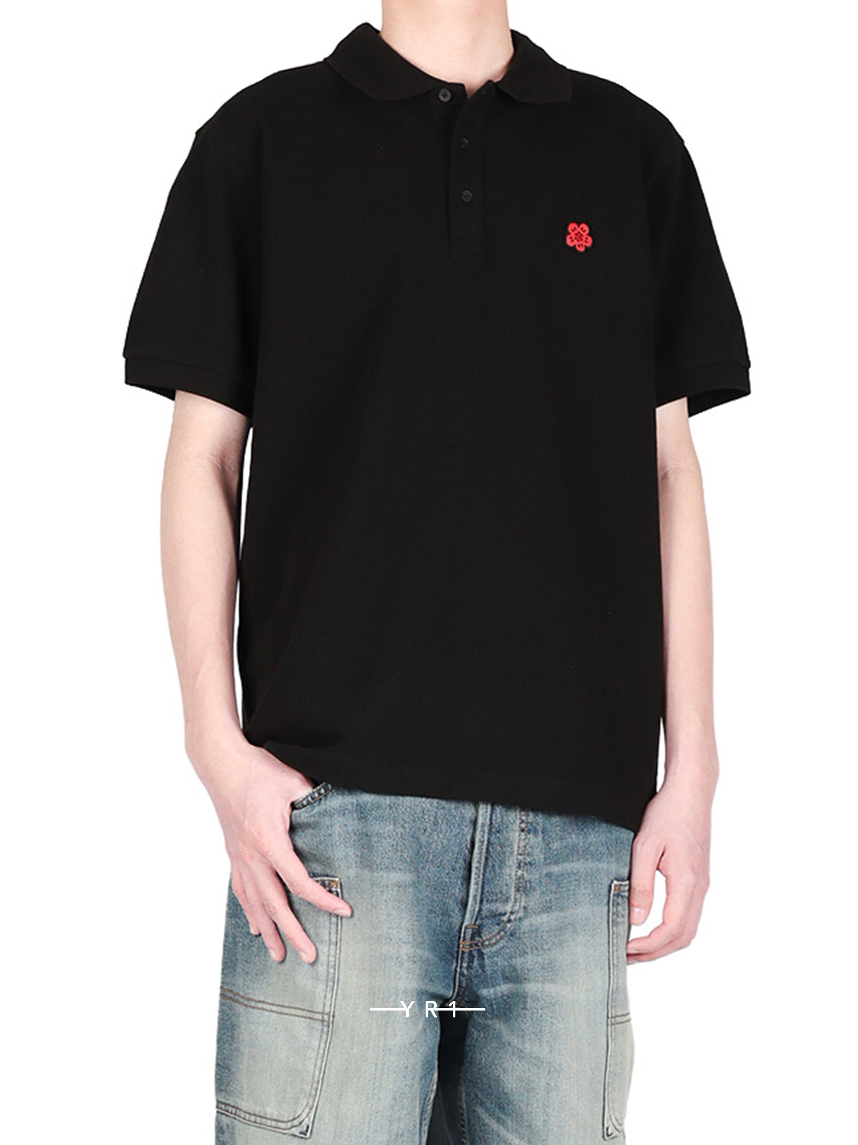 Gots Boke Flower Embr'd Slim Polo KENZO