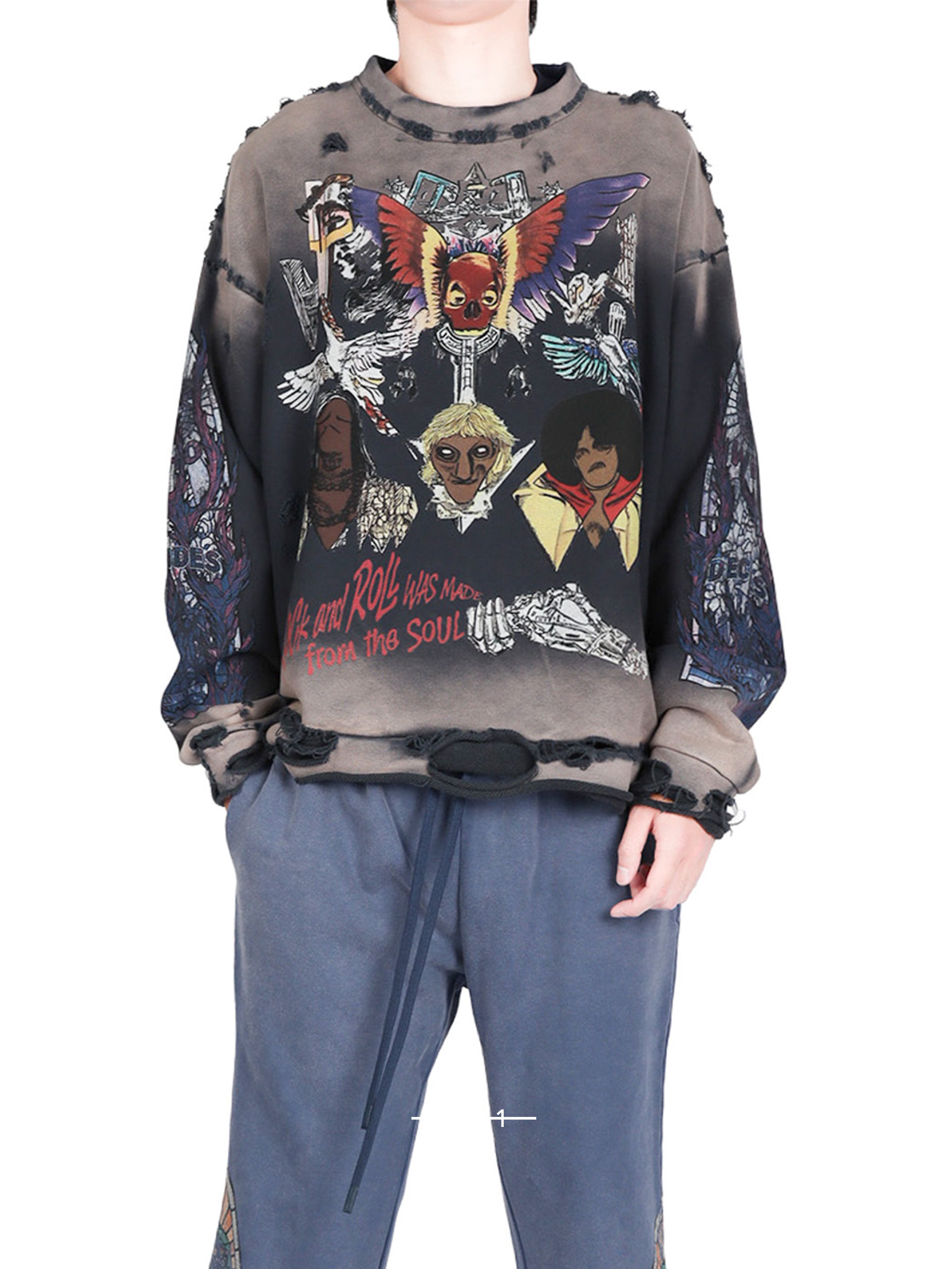 Skull Pullover WHO DECIDES WAR