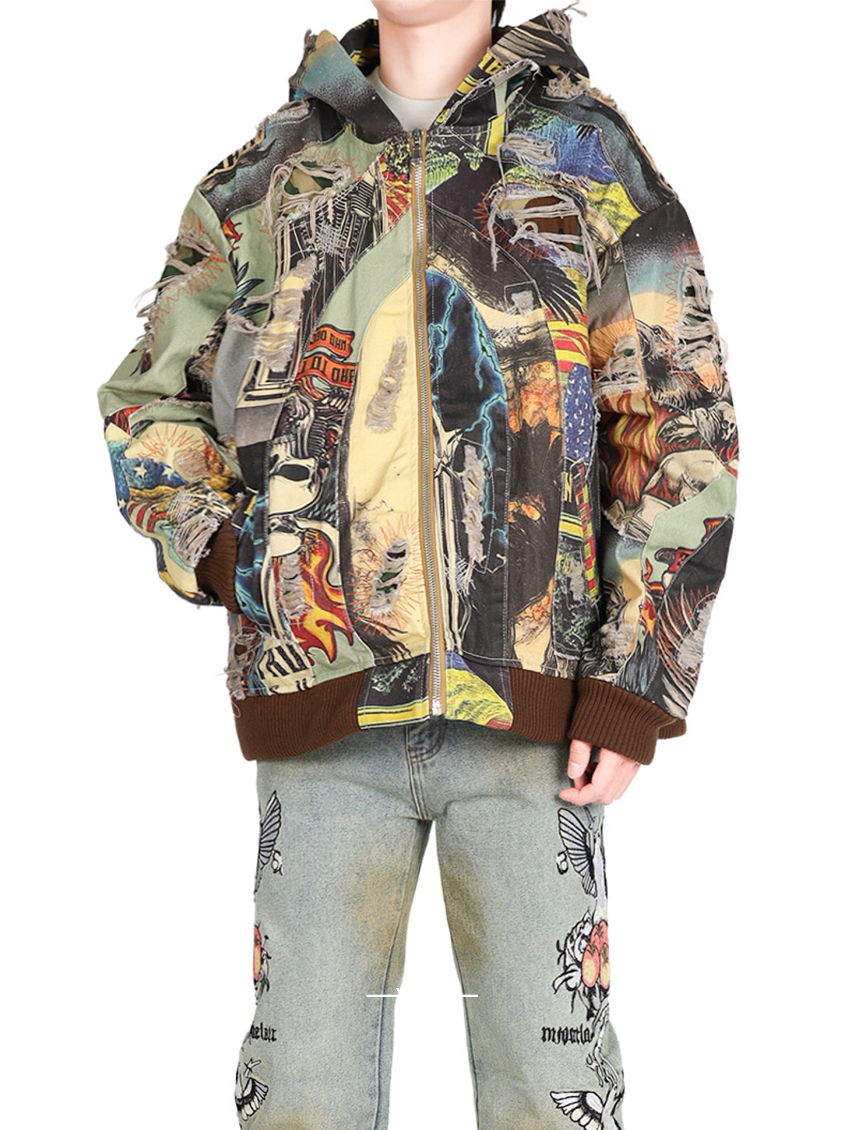 Vintage Zip Up WHO DECIDES WAR