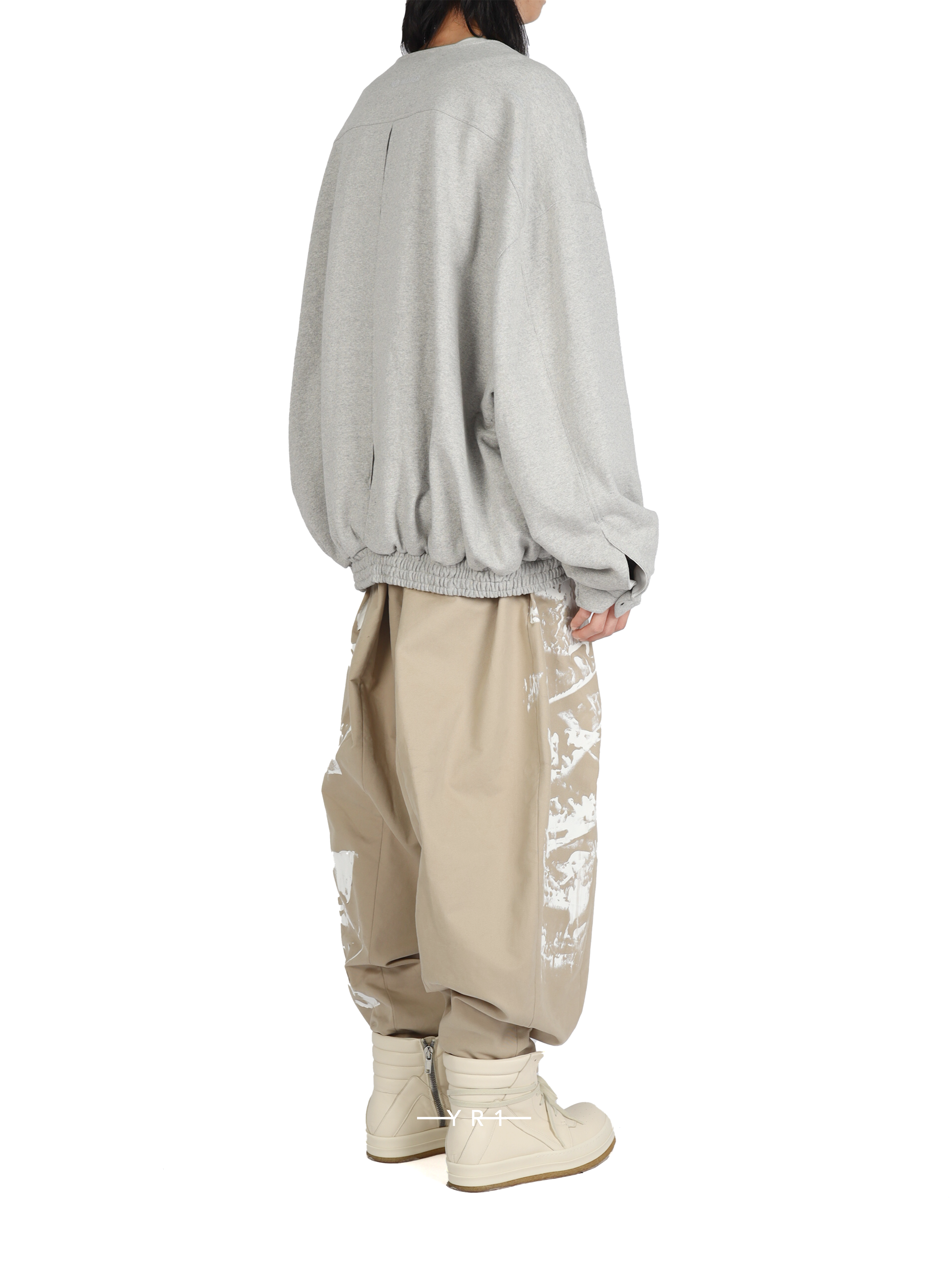 Embroidered Sweatshirt-Medium Grey HED MAYNER