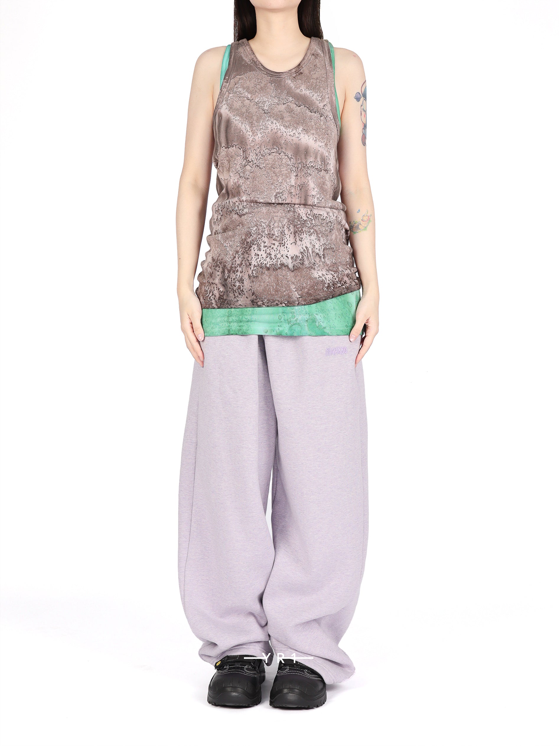 Mud / Mint Cotton Tank Top SERAPIS