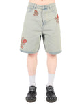 Short Jean Dusty Brode Fleurs