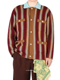 Veste Maille Rayee