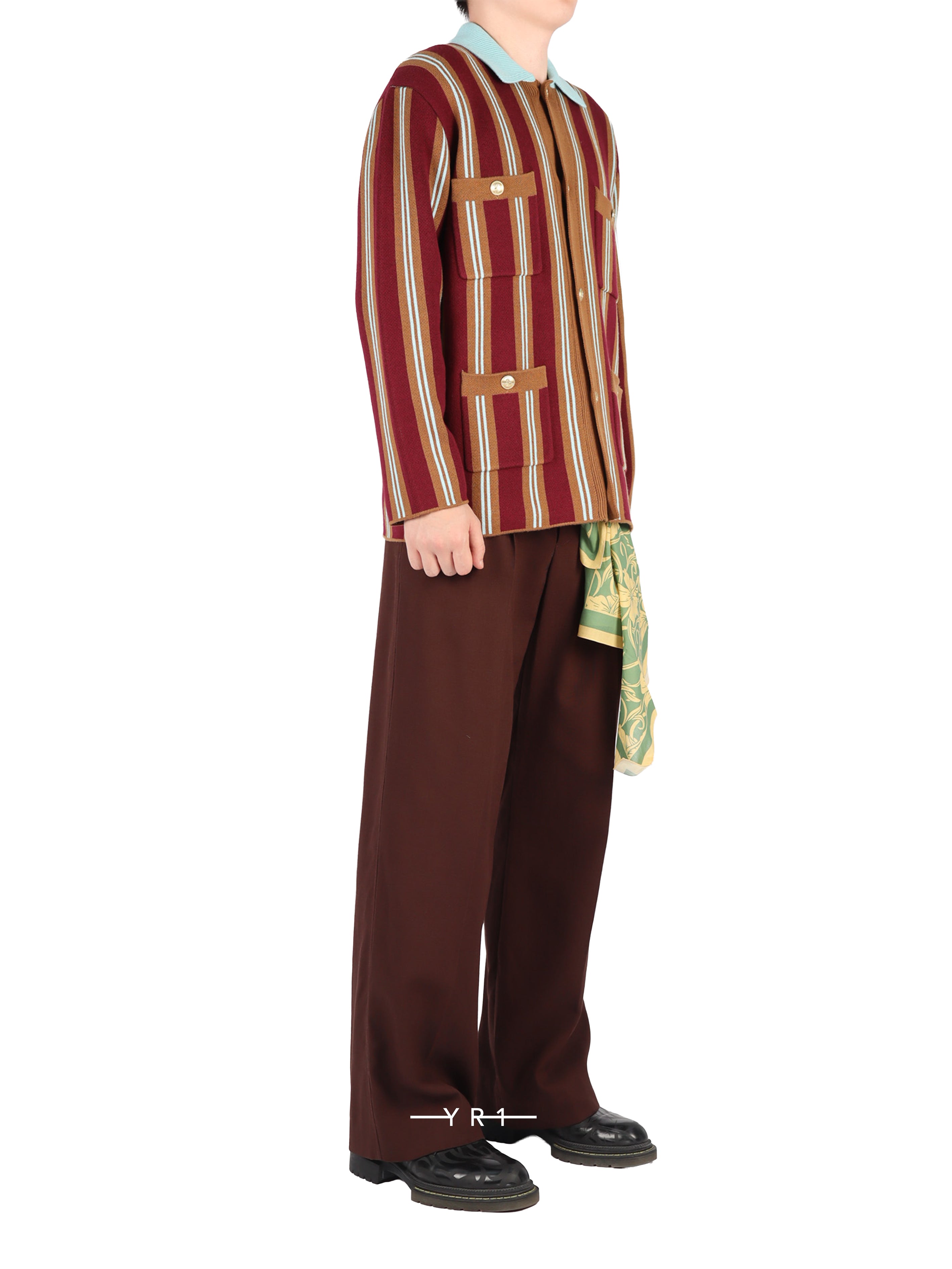 Veste Maille Rayee