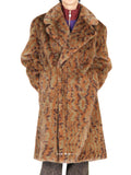 Faux Fur Double Breasted Coat