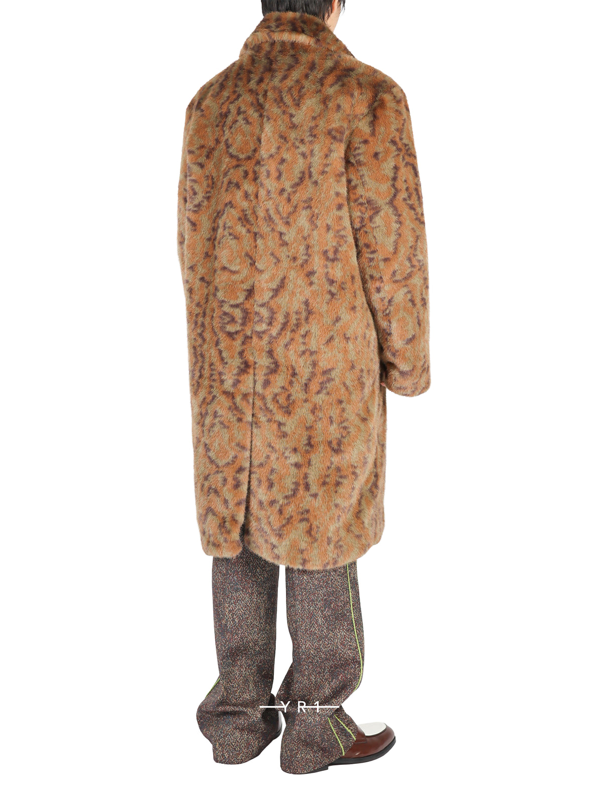 Faux Fur Double Breasted Coat