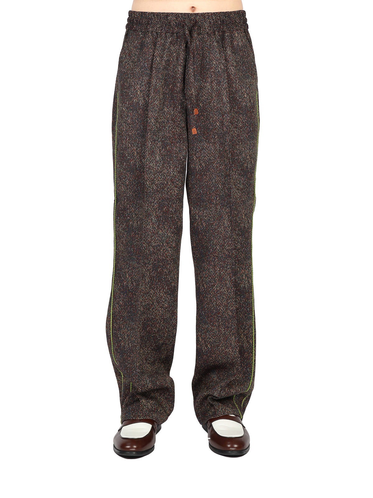 Jacquard Elastic Waist Pants