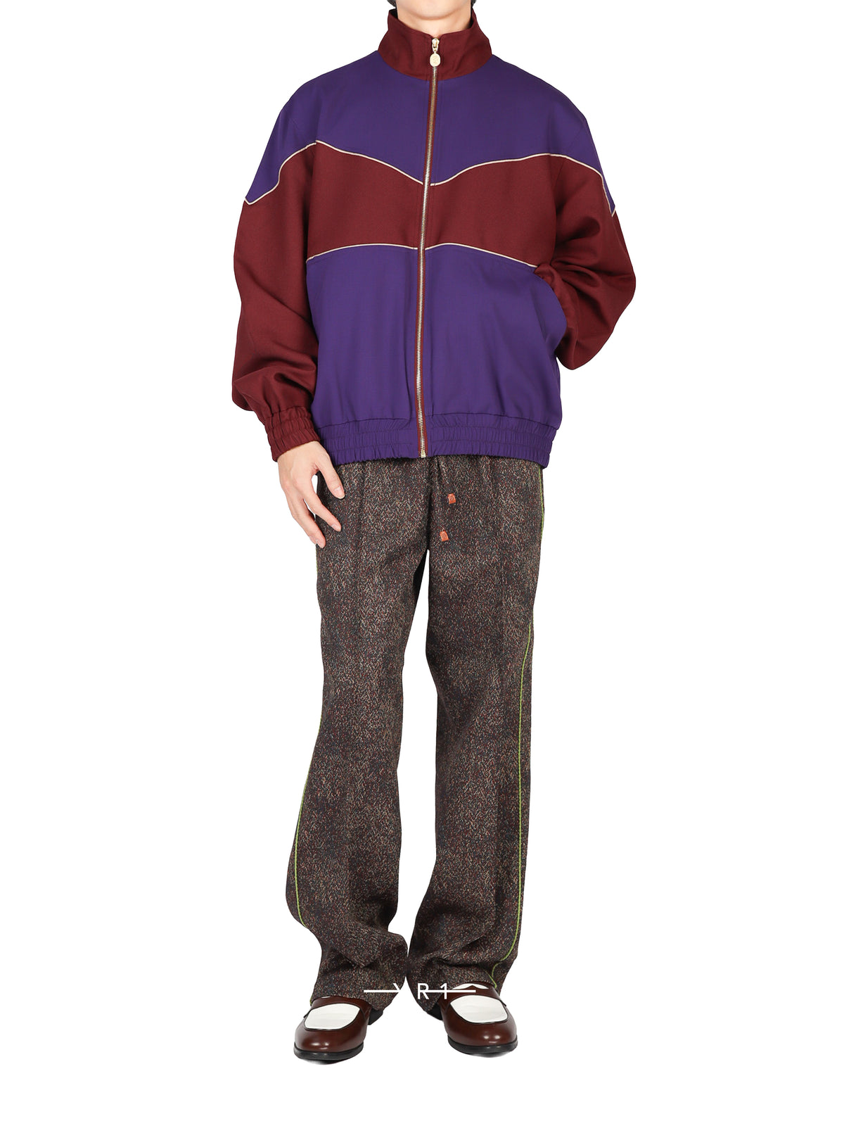 Jacquard Elastic Waist Pants