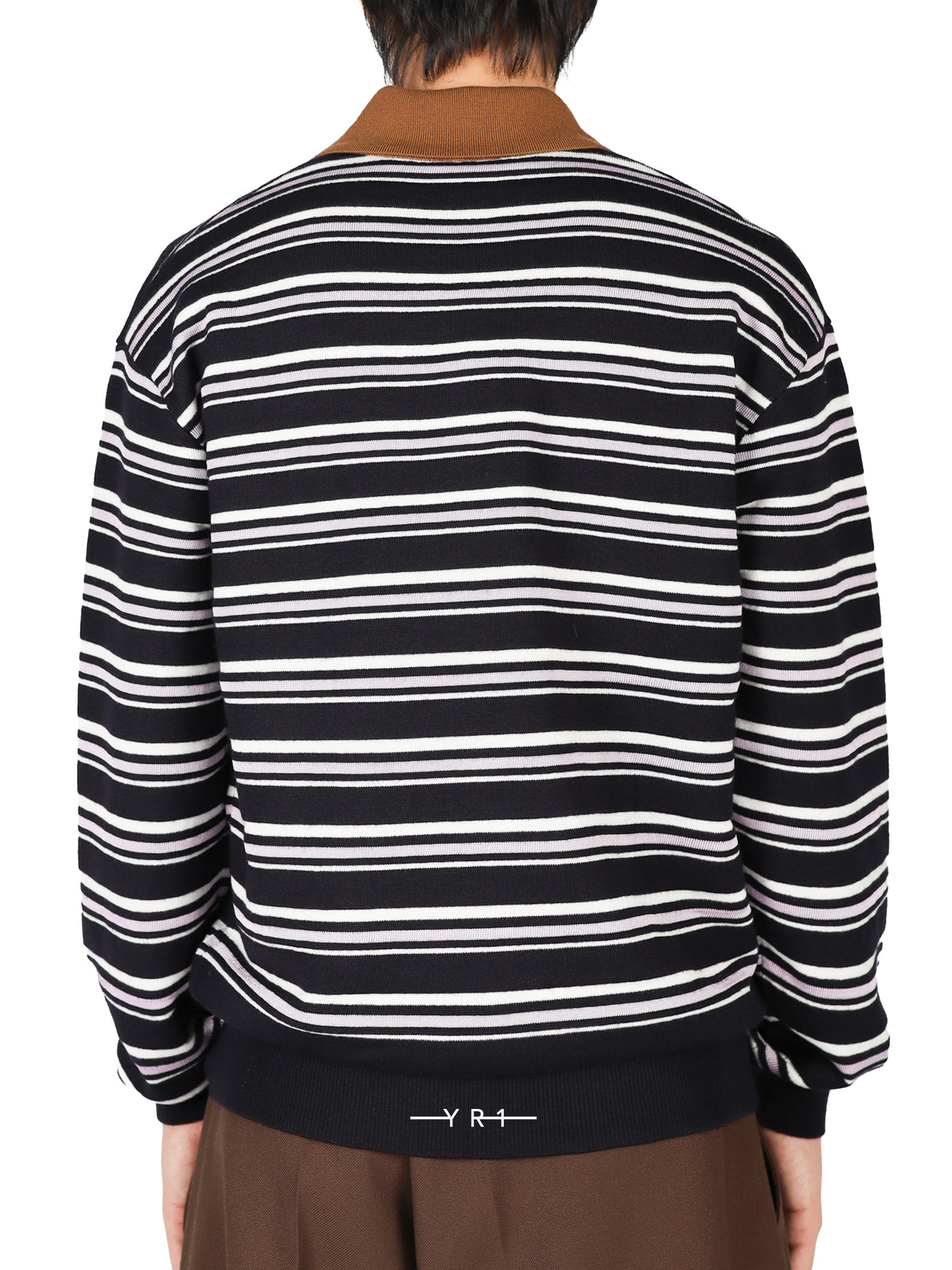 Striped Knitwear Longsleeve Polo