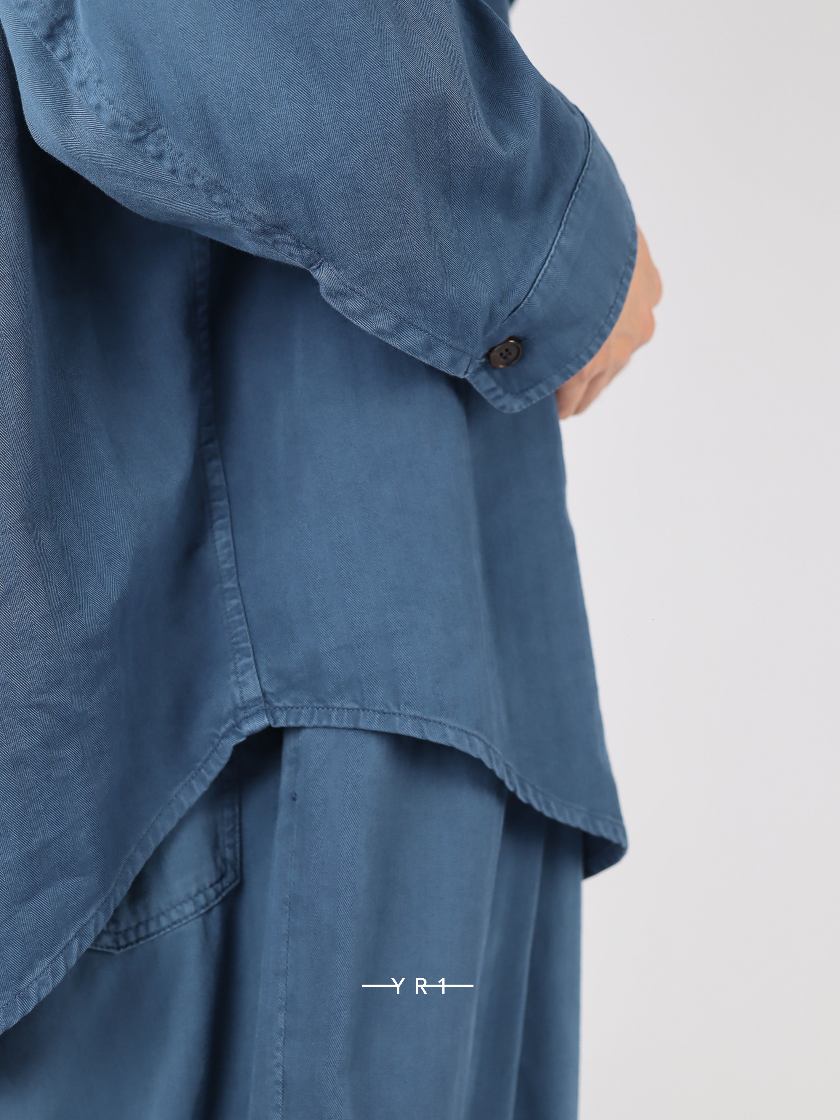 67034Rhc302-Embroidered Denim Shirt