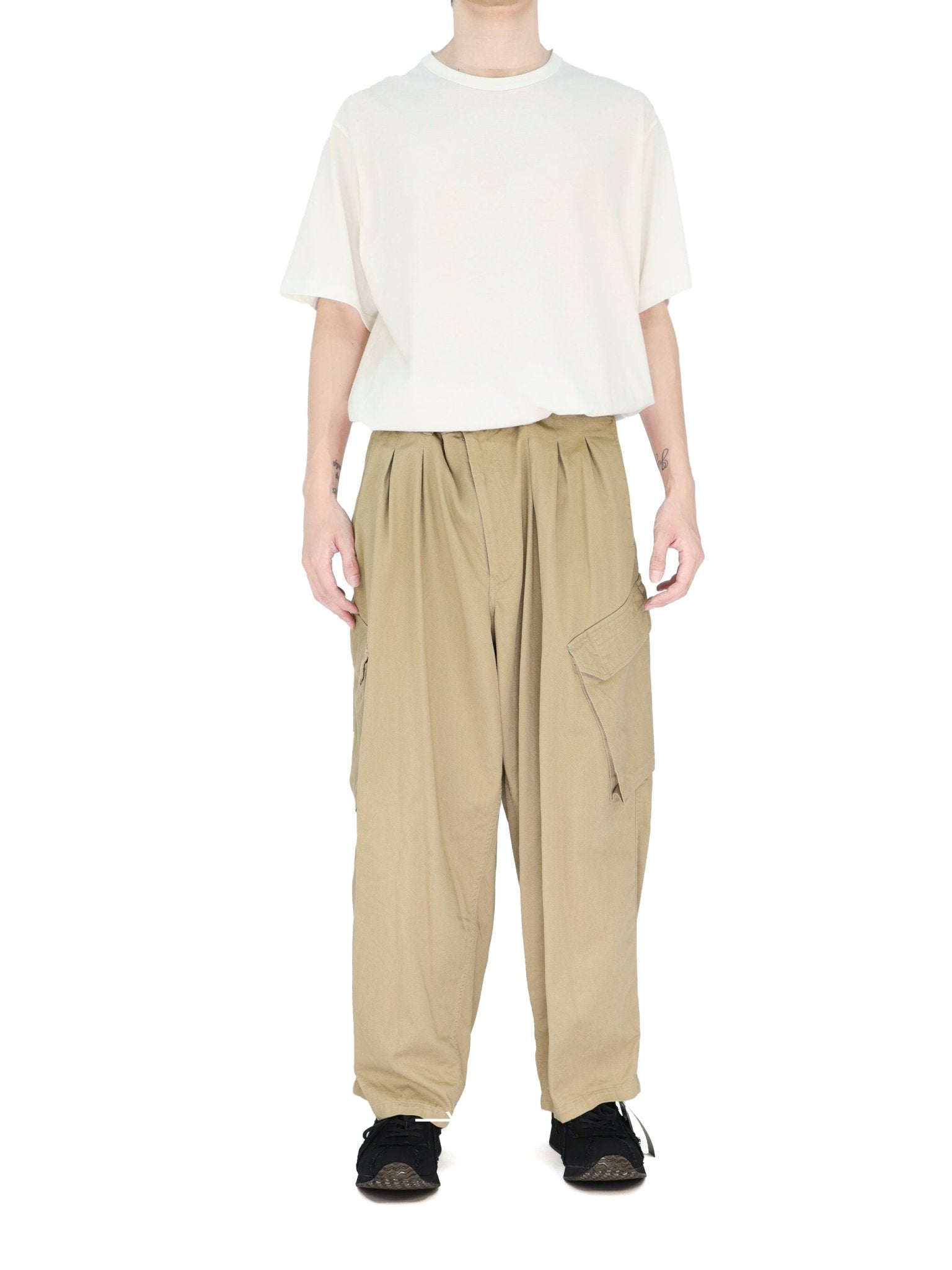 Yohji Yamamoto 12Tuck Work Pants 100% Cotton FW25 | YR1