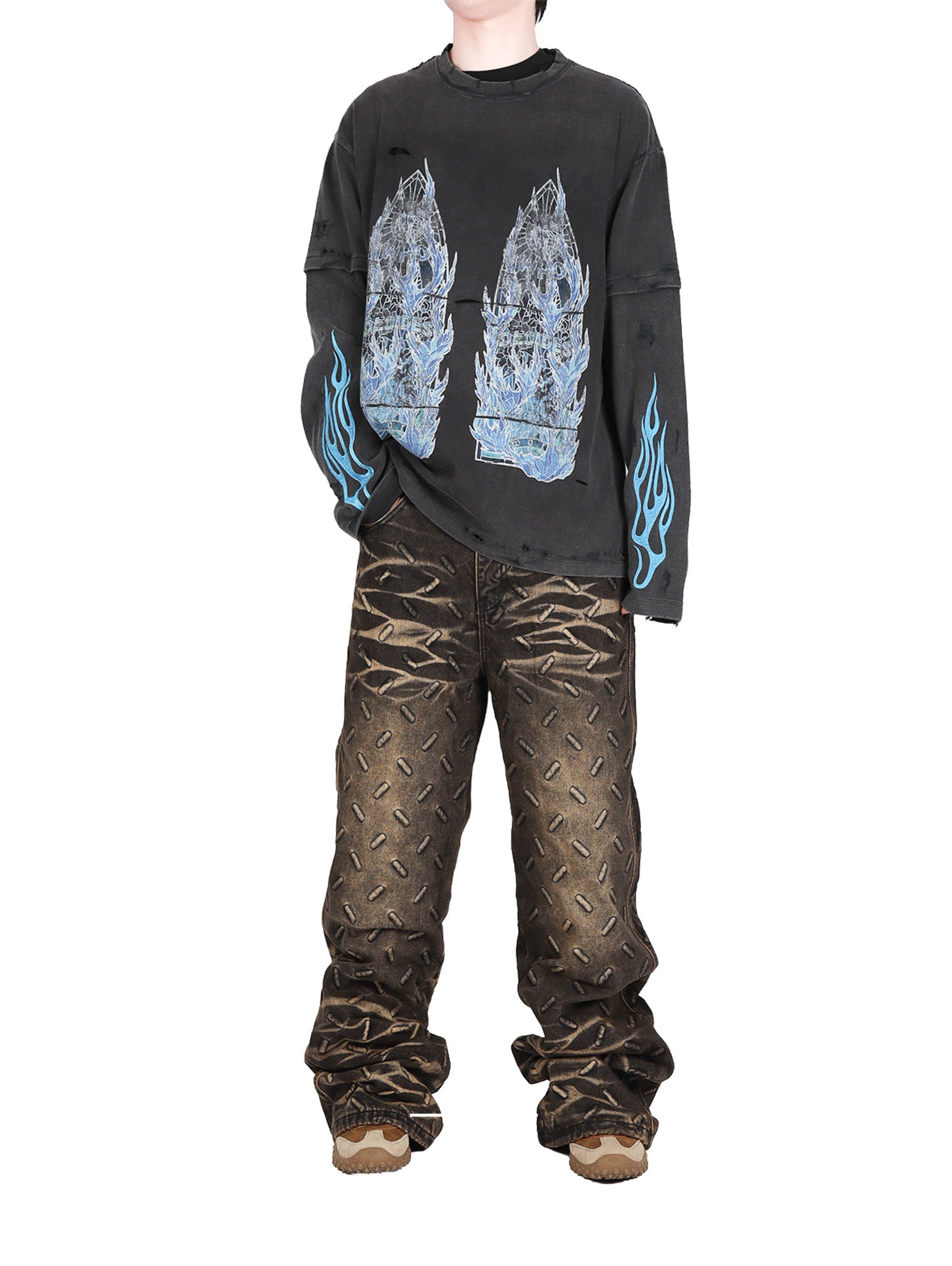 Flame Glass Double Jersey WHO DECIDES WAR