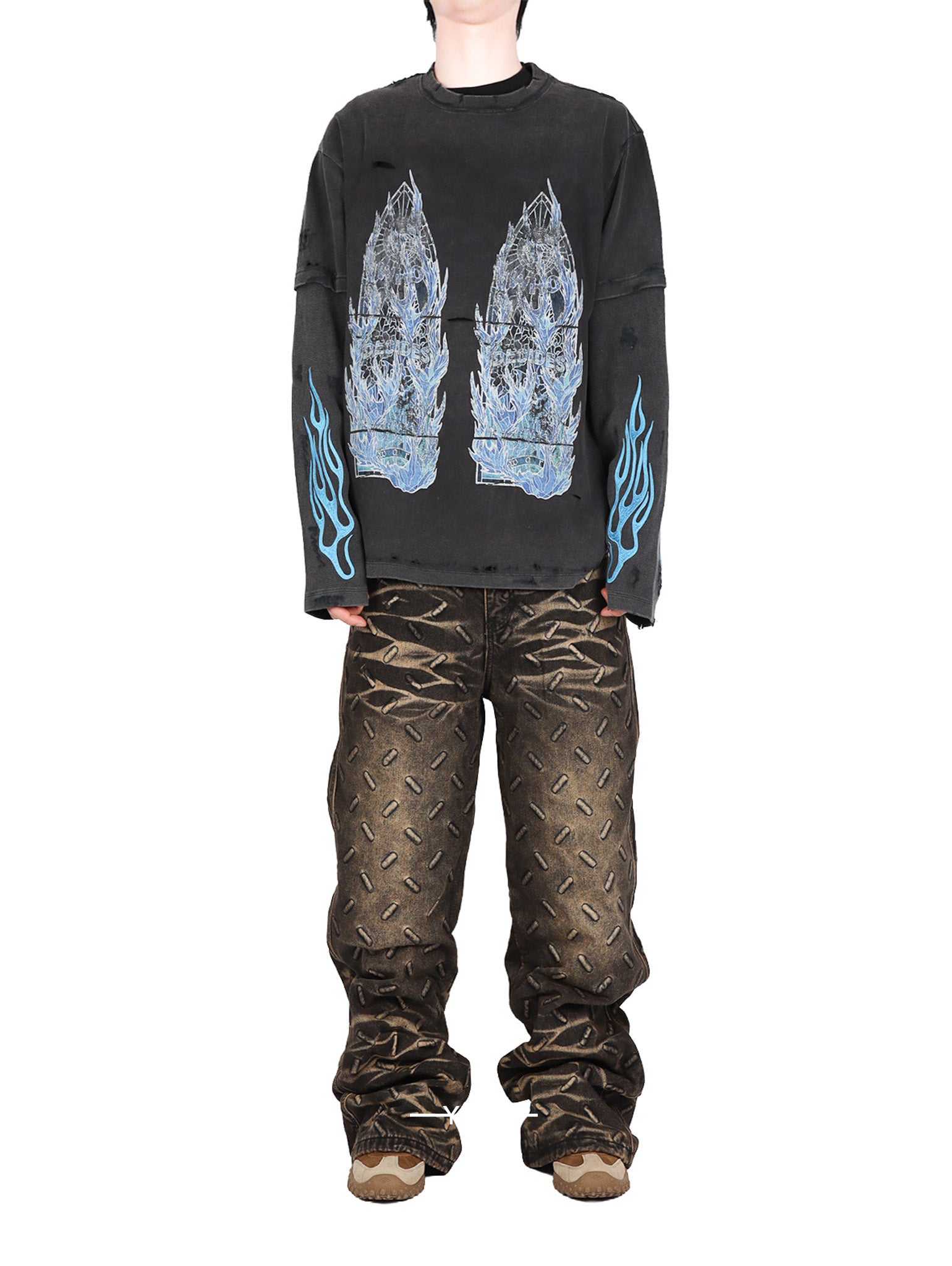 Flame Glass Double Jersey WHO DECIDES WAR