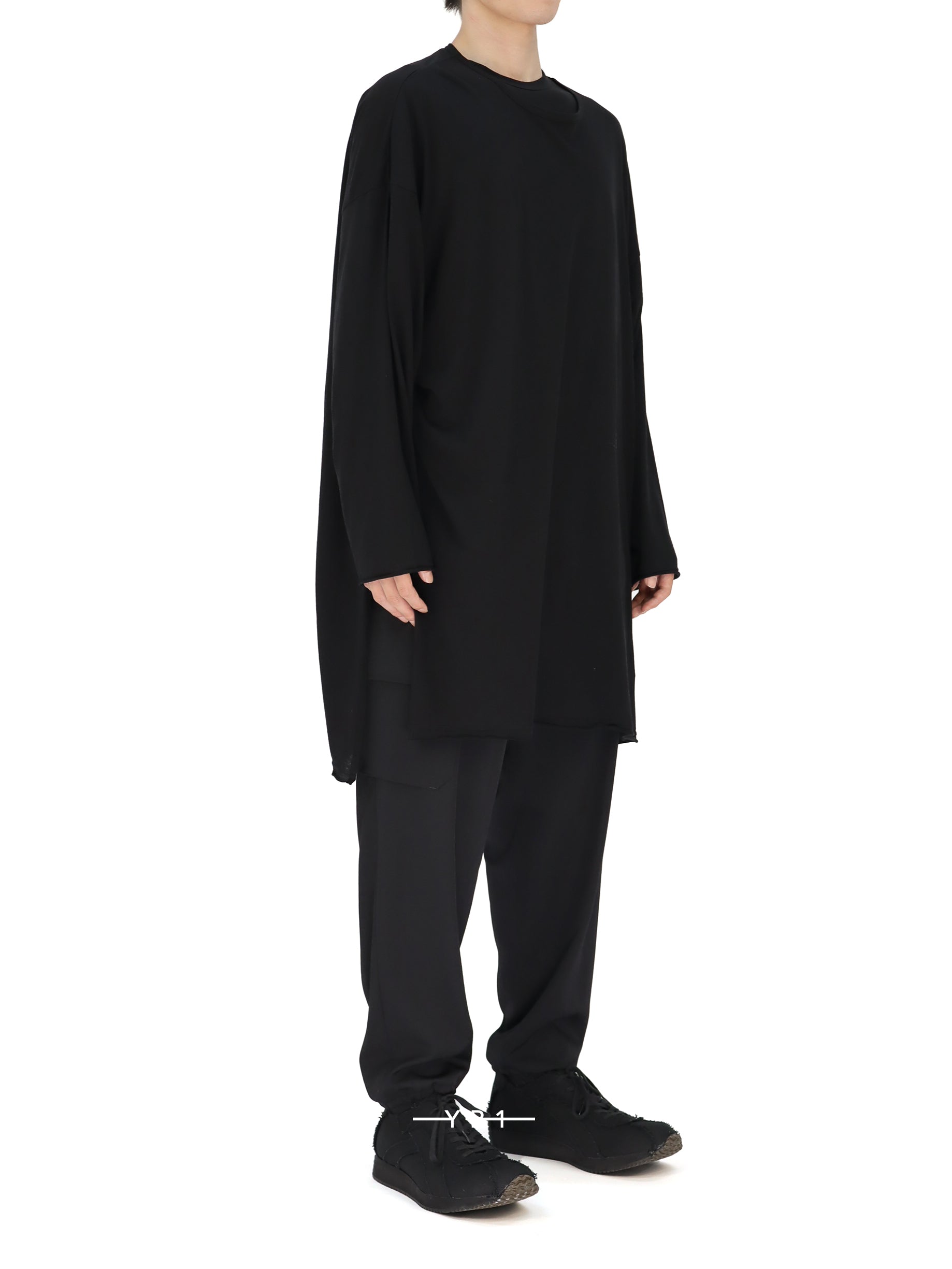 Big Round Neck Long Slv T YOHJI YAMAMOTO