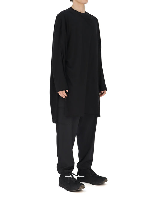Big Round Neck Long Slv T YOHJI YAMAMOTO