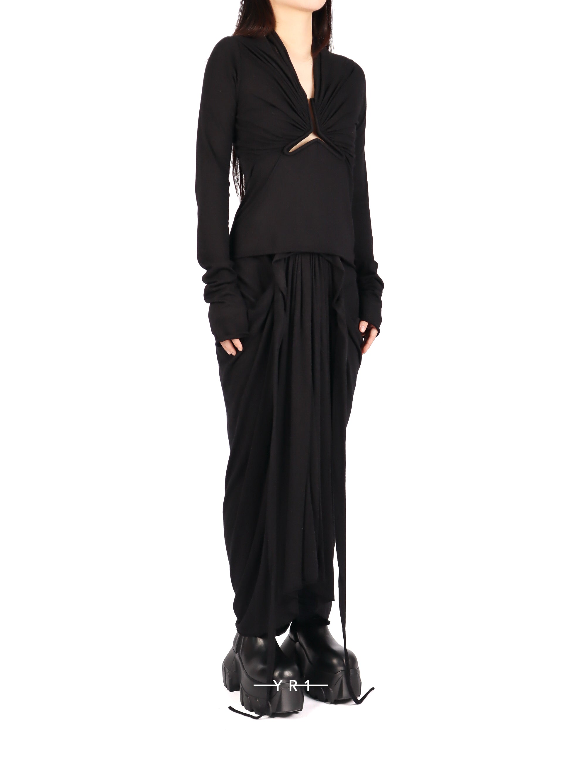 RP Allanah Ls T-Blk RICK OWENS