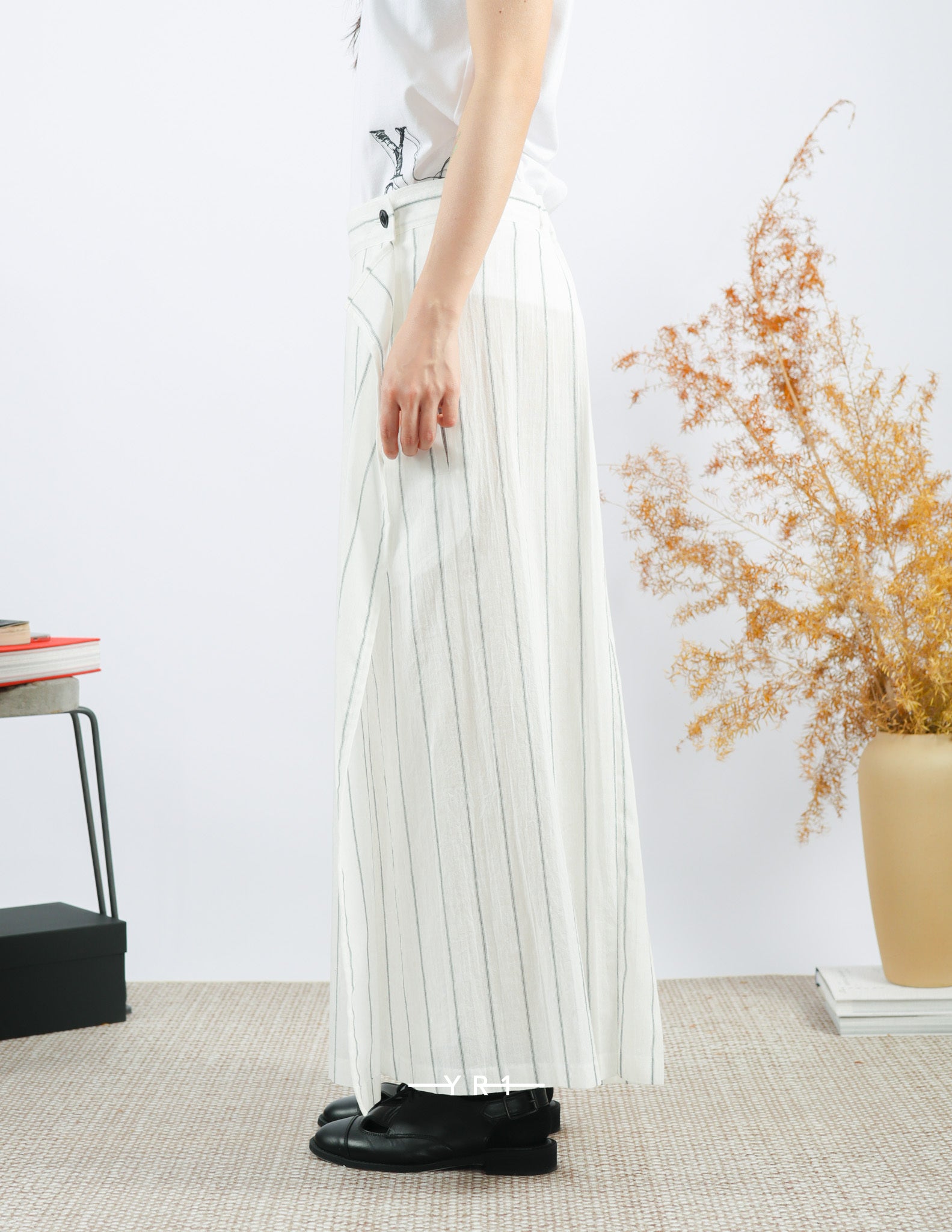 ys-I-Pleated Wrap S-White Y'S