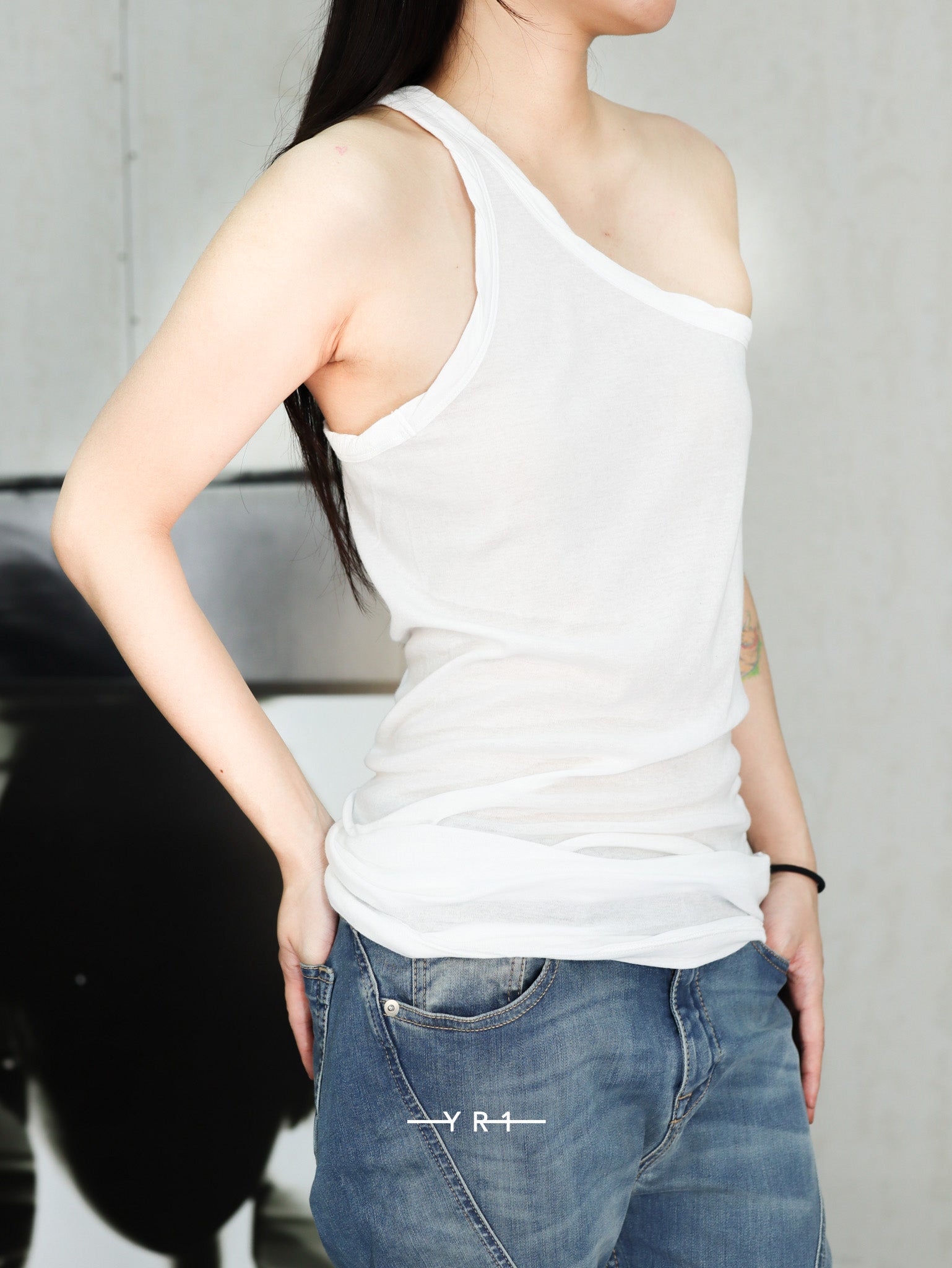 DS One Shoulder Tank RICK OWENS DRKSHDW