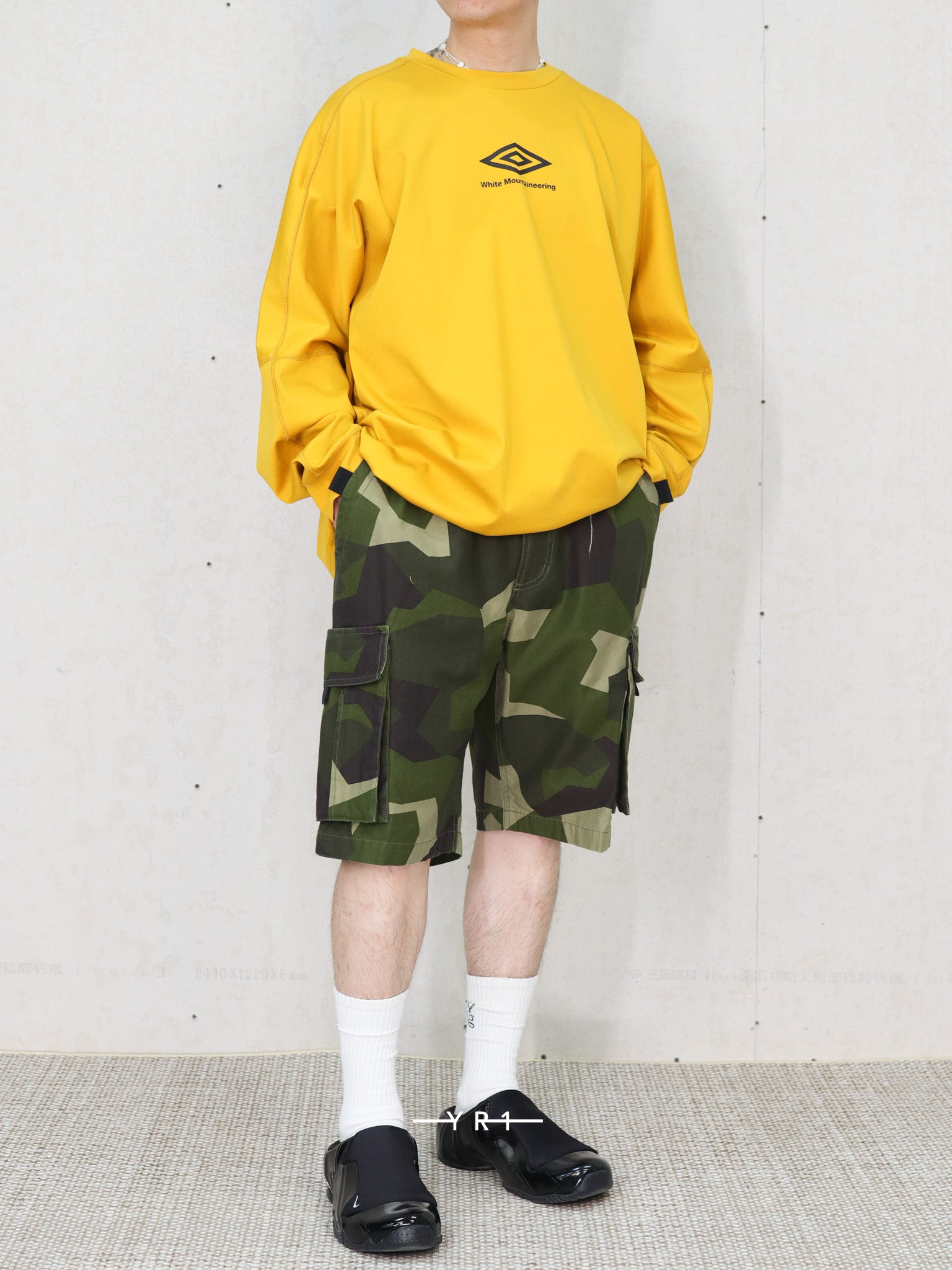 Wm×Umbro Long Sleeve T-Shirt WHITE MOUNTAINEERING